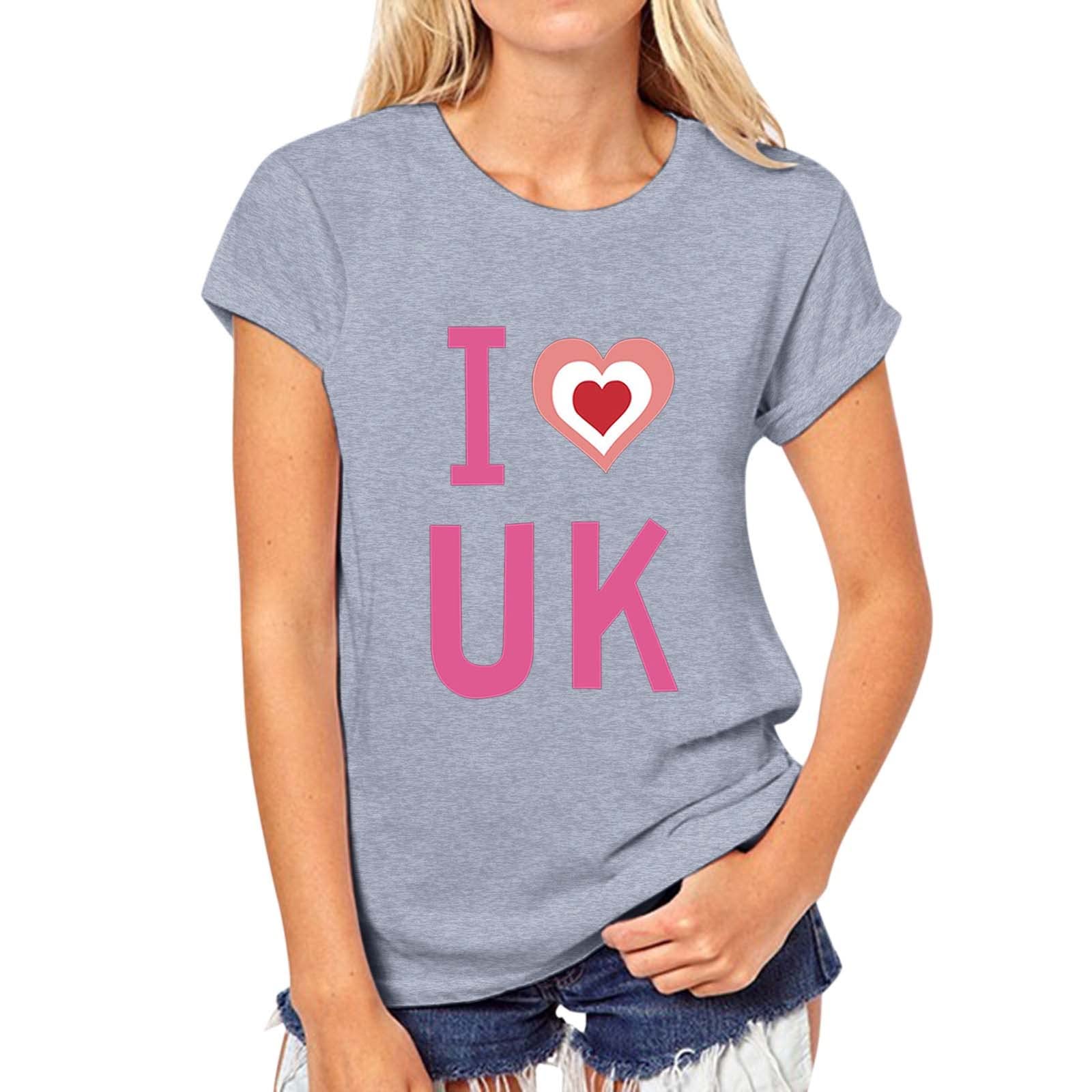 Women's Floral Printed Short Sleeve Crew Neck T-Shirt - Summer Casual Top Blouse for Beach, Vacation & Everyday Wear