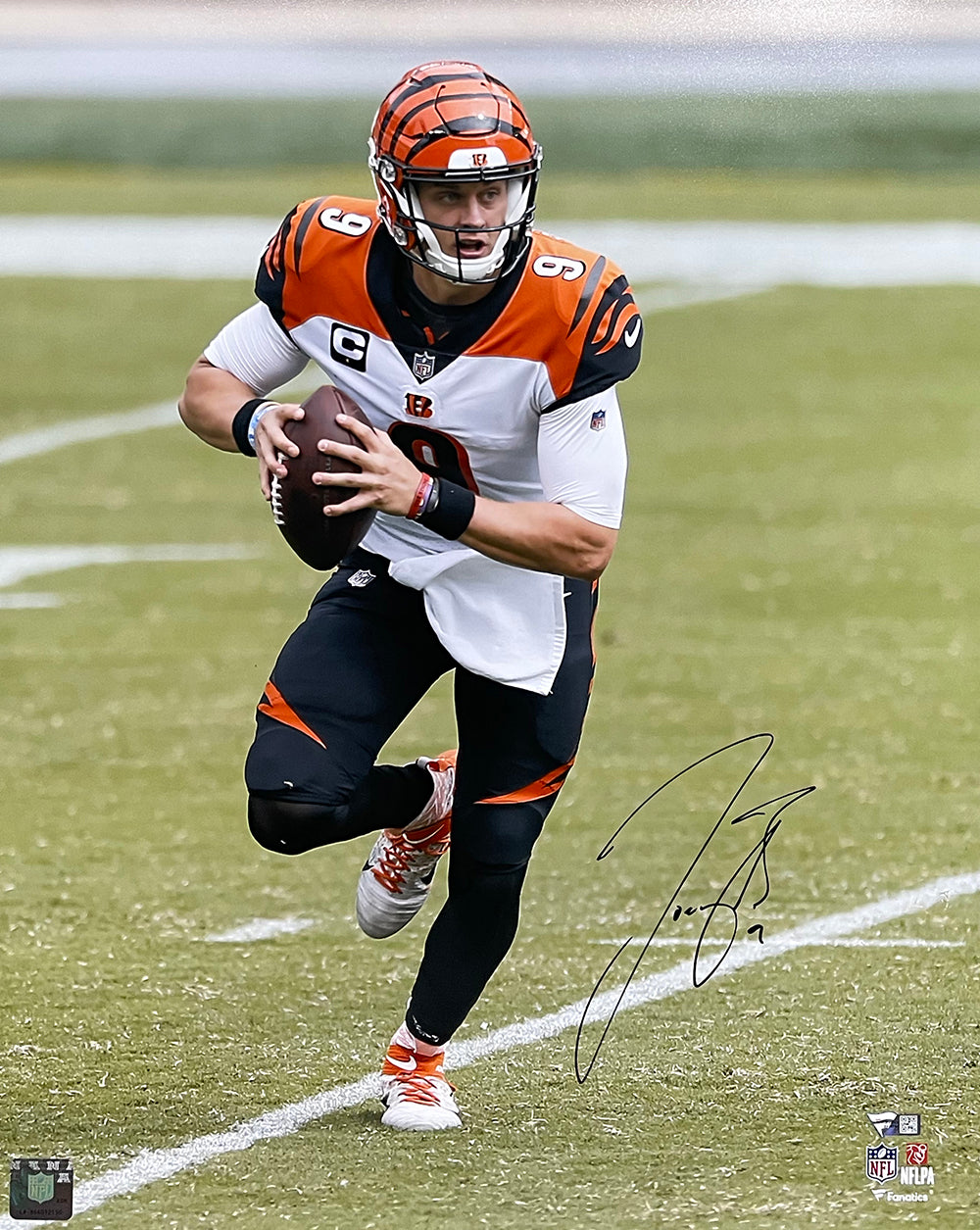 Joe Burrow Autographed 16x20 Cincinnati Bengals Football Photo - Limited Edition Collectible for Sports Fans & Memorabilia Enthusiasts - Perfect for Man Cave, Game Room Decor or Gift for NFL Fans