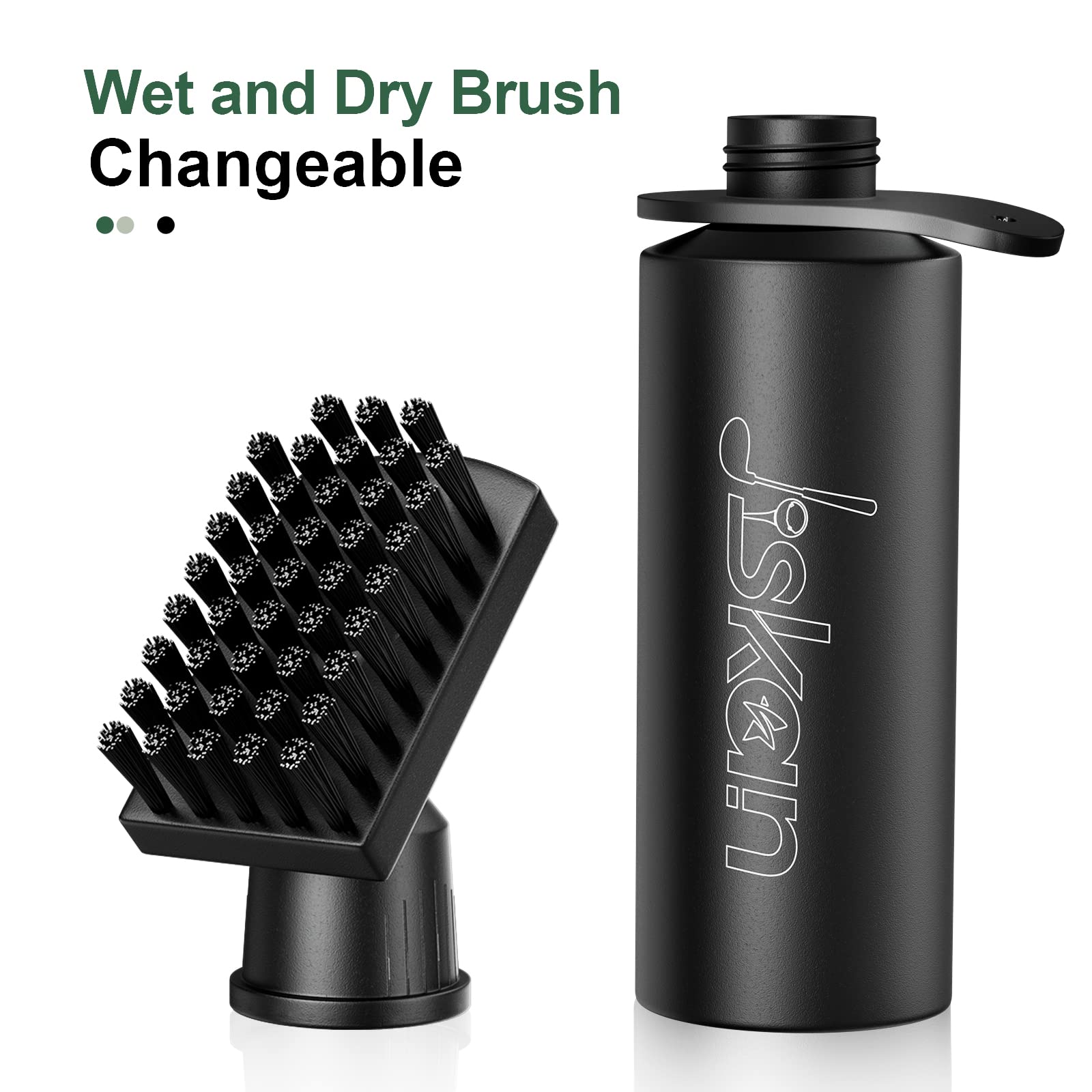 2 Pack Premium Golf Club Cleaner Brush Set with Squeeze Water Bottle (7.5 Inch, 4oz Capacity) - Essential Golf Accessories for Men - Perfect Golf Gift for Dad, Husband & Golfers - Ideal for Course Cleaning, Practice Sessions & Equipment Maintenance