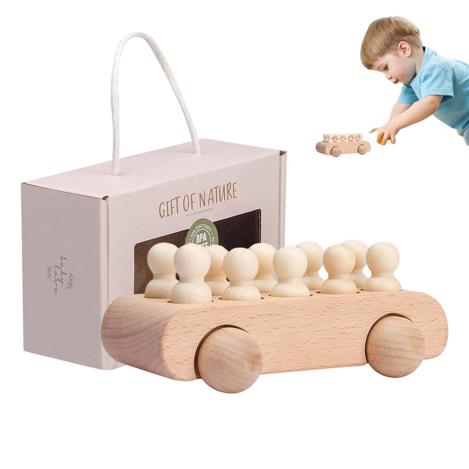 Wooden Peg Dolls Toys for Kids - Educational Preschool Learning Toys for Girls | Perfect for Role Play, Storytelling & Early Childhood Development
