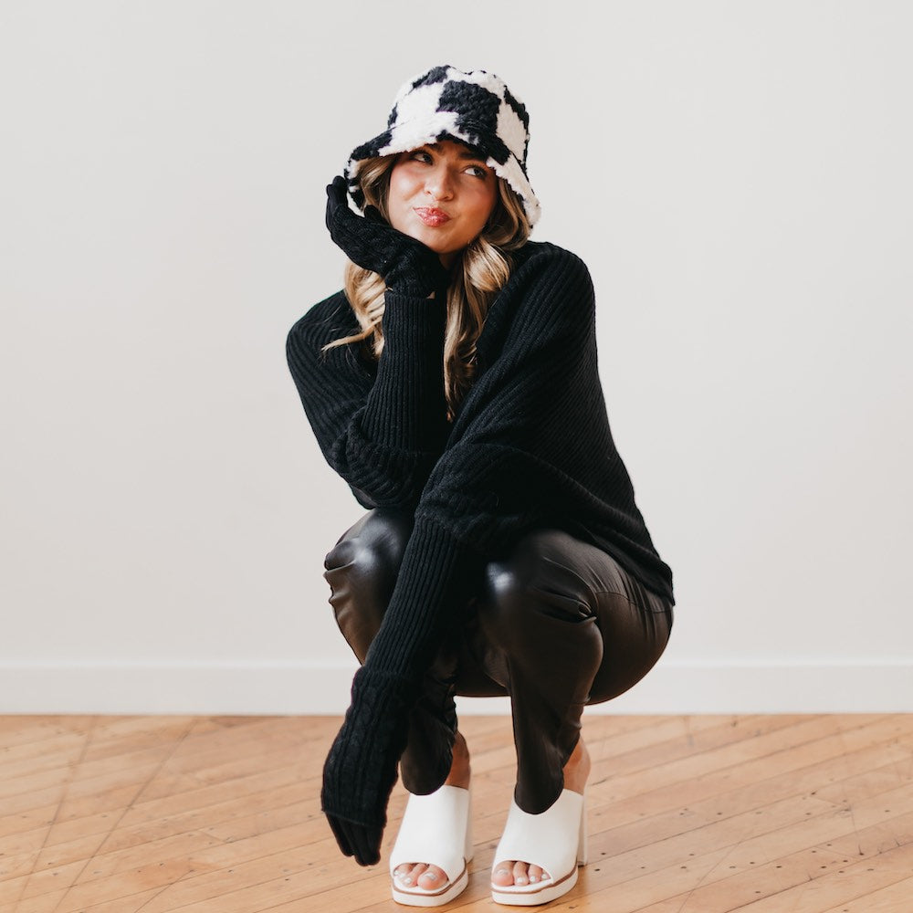 Spotted Fuzzy Bucket Hat for Women & Men - Soft & Stylish Outdoor Sun Hat for Beach, Hiking, and Summer Fashion Accessories