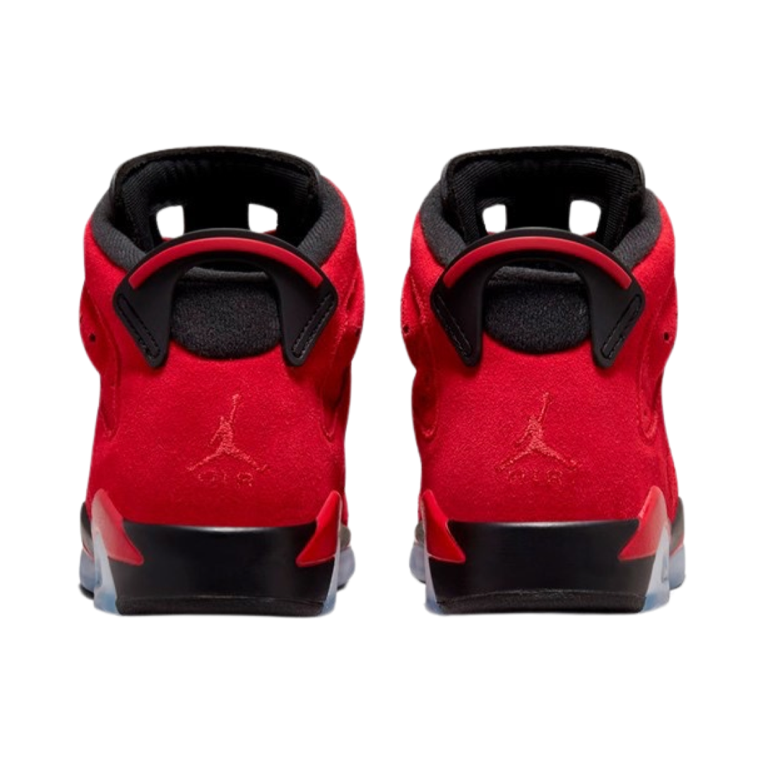 Air Jordan 6 Retro GS Toro Bravo Basketball Shoes - Varsity Red & Black Sneakers for Kids | Perfect for School, Sports & Casual Wear