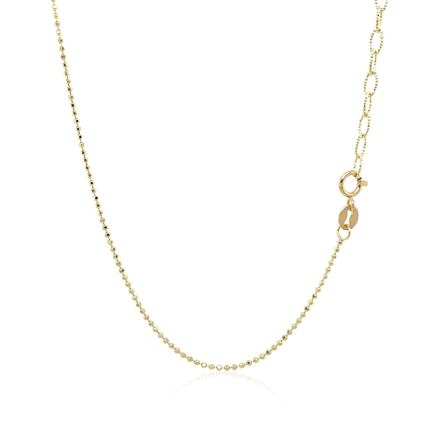 14K Yellow Gold Diamond Necklace with Round Charms - Elegant Jewelry for Women, Perfect for Weddings, Anniversaries & Special Occasions