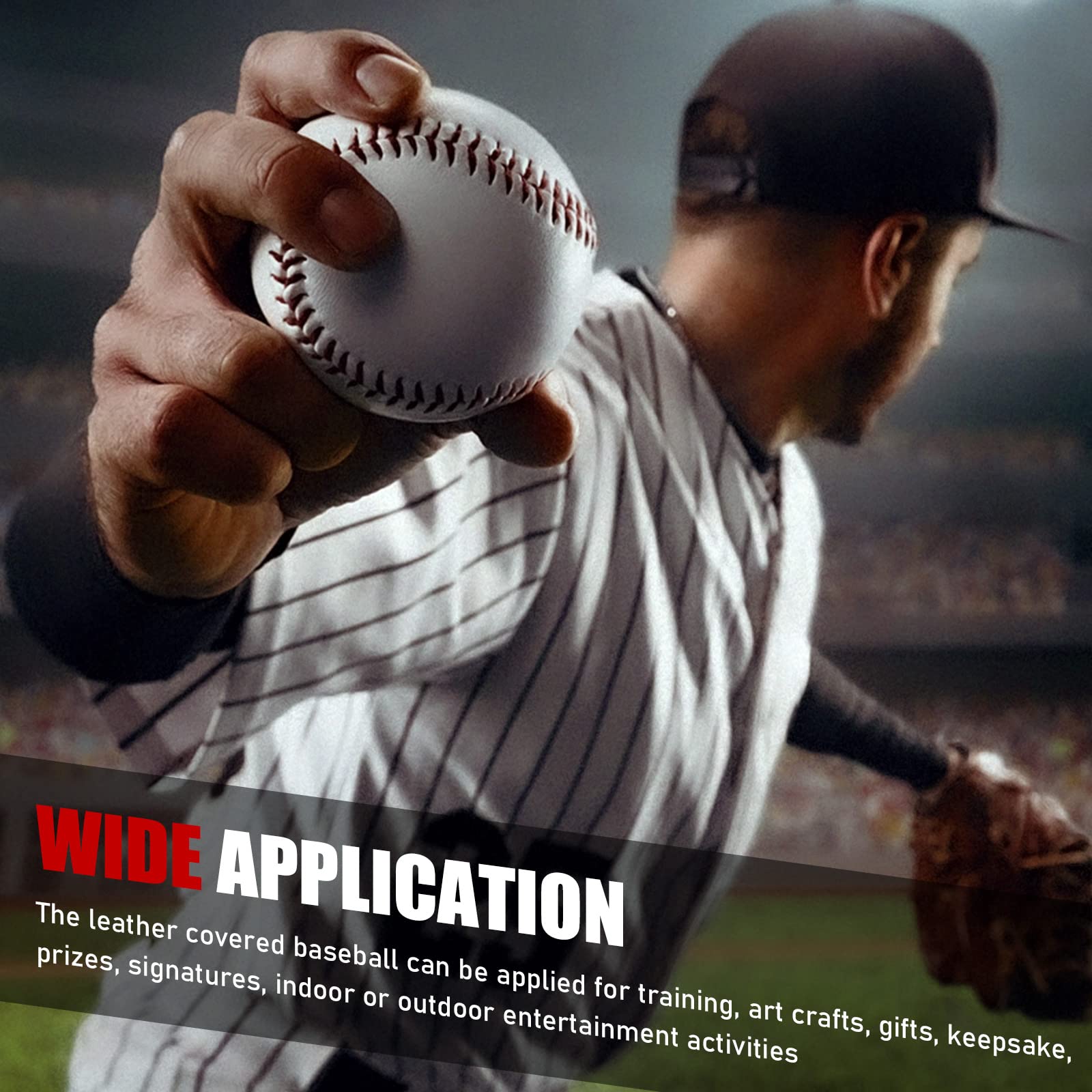 TOBWOLF 12PCS Official Size 9 Inch Practice Baseballs - Soft Tee-Ball Safety Training Balls for Youth League, Pitching, Hitting & Fielding - Blank Leather Baseballs for Adults & Kids | Perfect for Backyard Drills, Batting Cage & Team Practice
