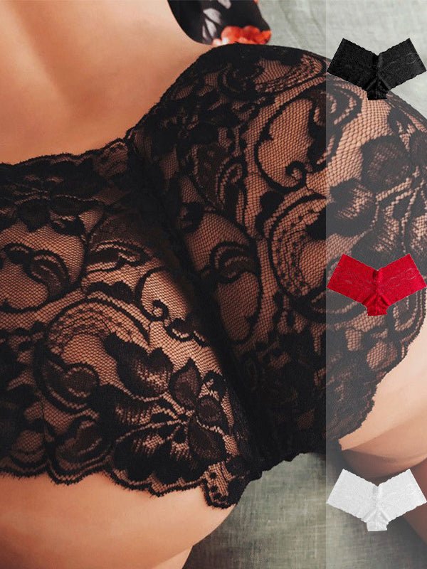 ZASUWA Women's Sexy Lace Panties with Floral Design - Comfortable & Breathable Underwear for Daily Wear, Date Night, and Special Occasions