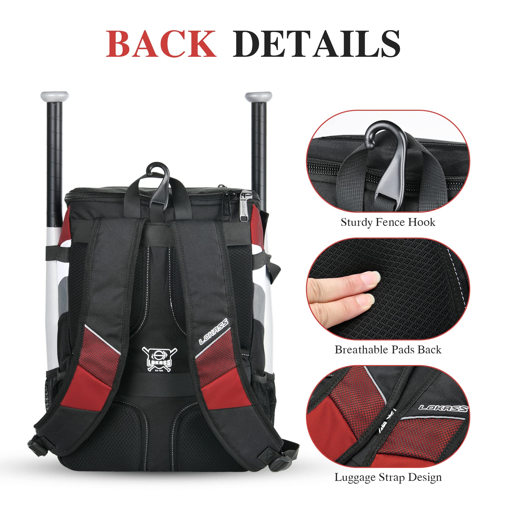 **Best Baseball Backpack for Adults & Youth – Large Capacity Lightweight Softball Bag with Shoe Compartment, Fence Hook, and Waterproof Design for T-Ball Bats, Helmets & Gloves – Perfect for Games, Practice & Travel**