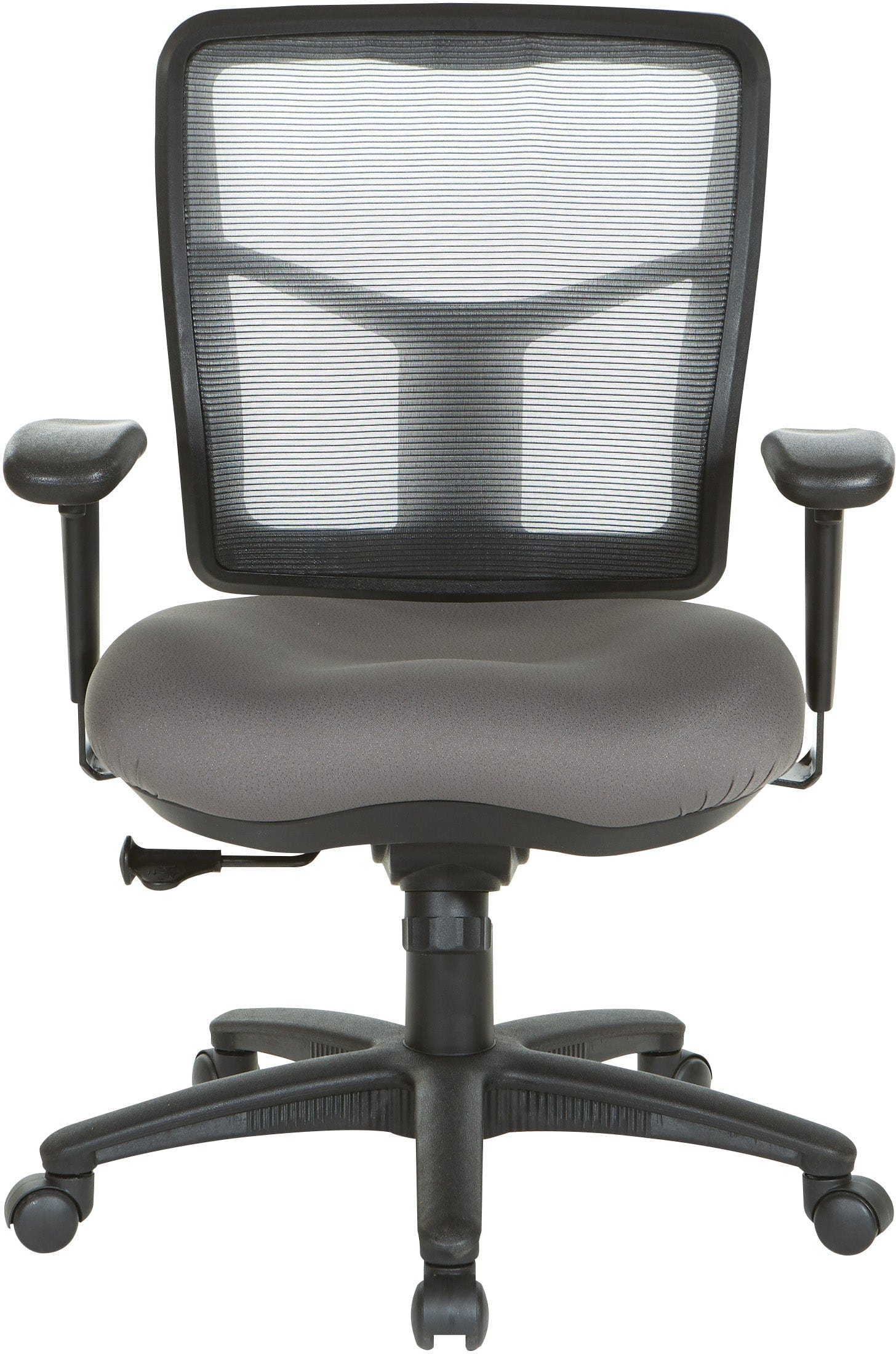 Office Star Grey Air Mesh Back Chair with Lumbar Support [92555] - Ergonomic Office Chair for Home & Work Comfort
