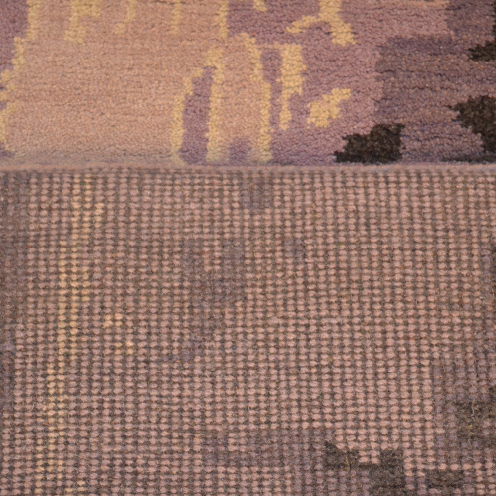 Handmade Solitude Hand Knotted Wool Rug - Bohemian Style Area Rug for Living Room, Bedroom & Home Decor