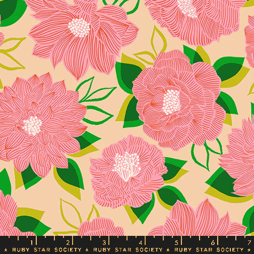 Favorite Flowers Ruby Star Society RS51413 13 - Blooming in Sorbet Floral Fabric for Quilting, Sewing & Home Decor Projects
