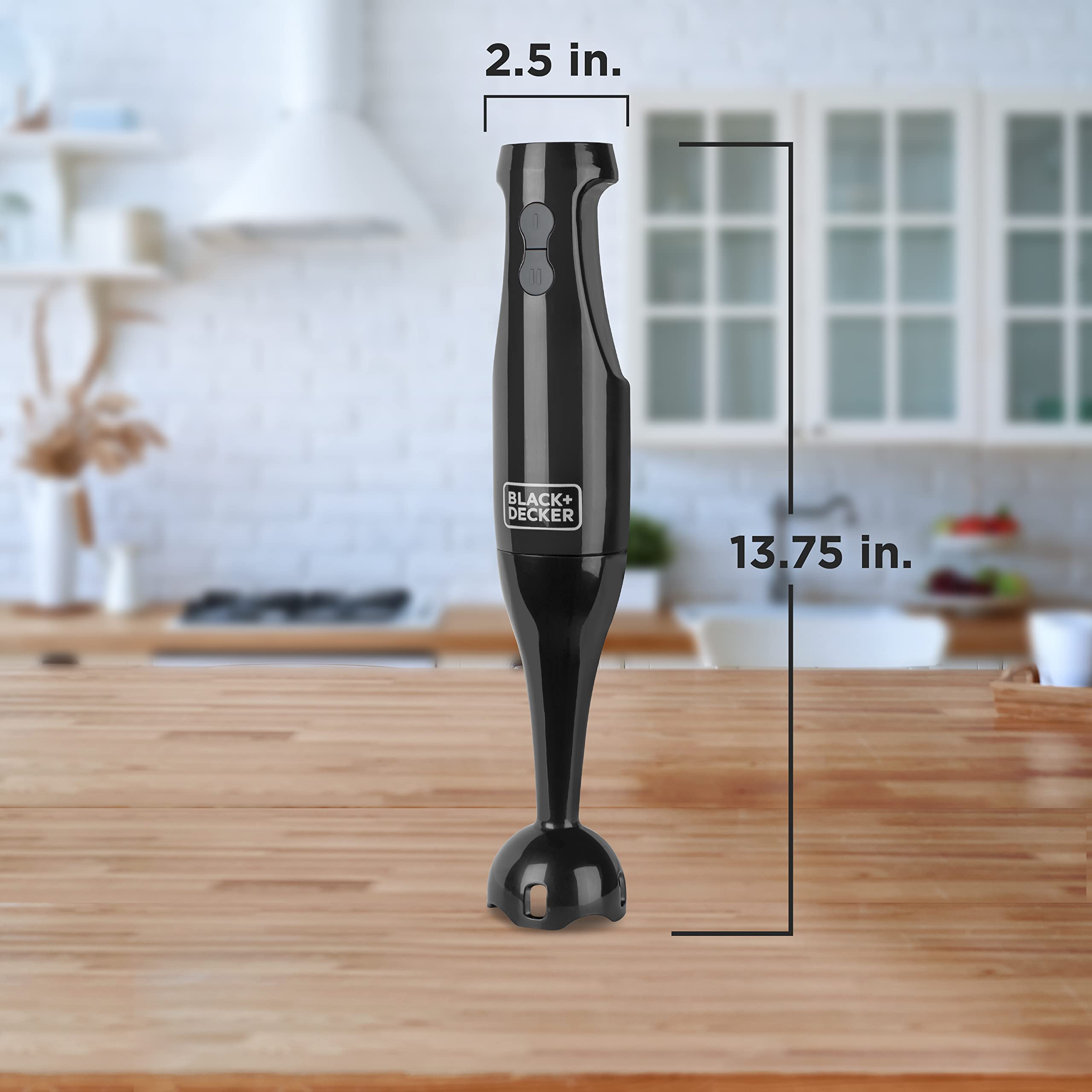 BLACK+DECKER® 2-Speed Hand Blender with 250-Watt Motor, Black (HB2402BC) - Perfect for Smoothies, Soups, Sauces & Baby Food at Home