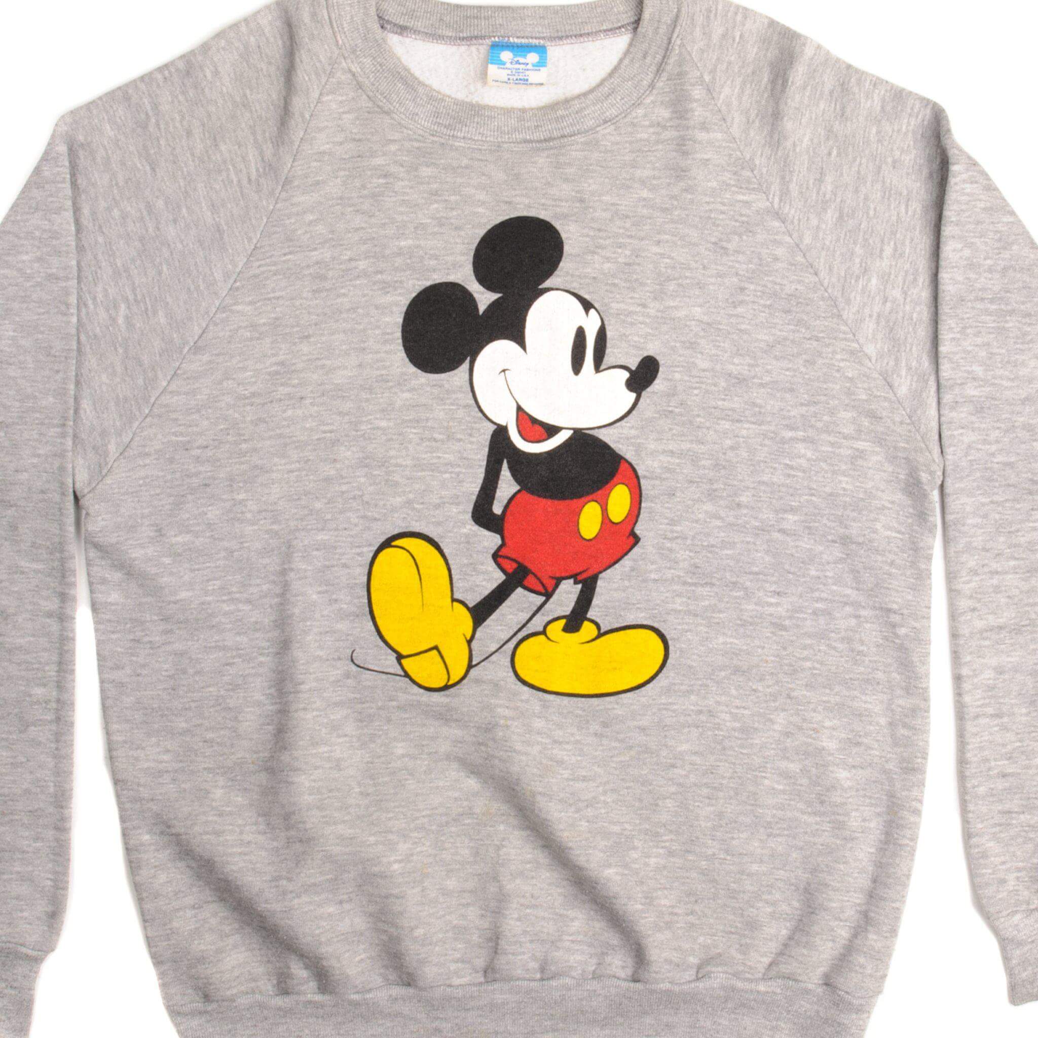 Vintage Disney Mickey Mouse Sweatshirt - Large Size - Made in USA - 1980s Retro Style - Perfect for Casual Wear, Disney Fans & Collectors