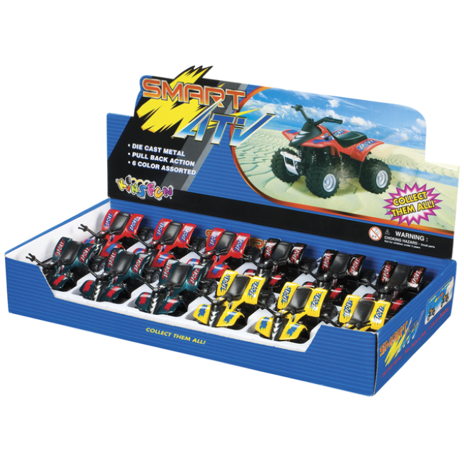 Toy Smith 5 Smart ATV - Remote Control Ride-On Toy for Kids Ages 3-8, Electric Battery-Powered 4-Wheeler with LED Lights & Music - Perfect for Indoor & Outdoor Play, Birthday Gifts & Backyard Adventures