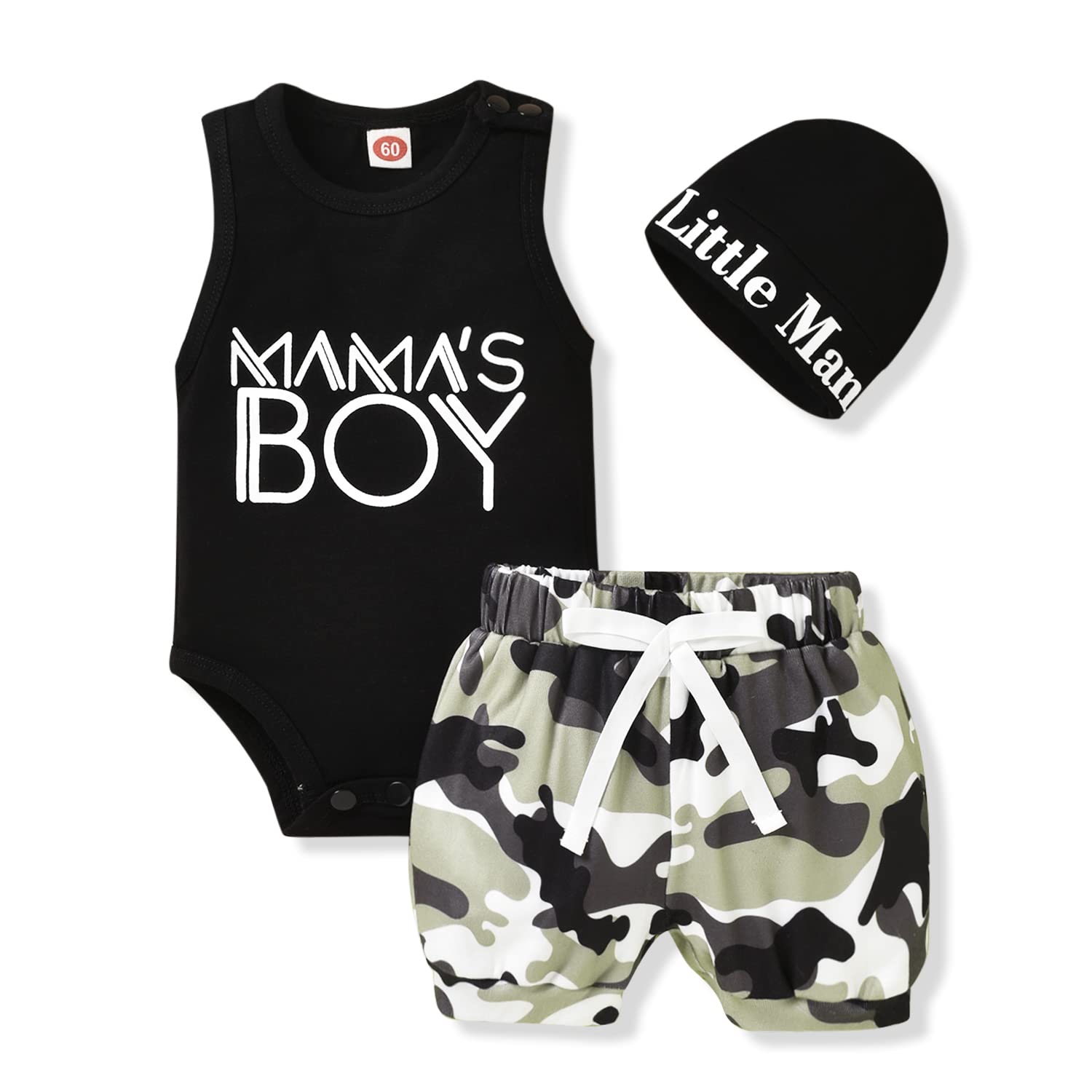 Baby Boys Summer Clothes - Sleeveless Bodysuit & Shorts Outfit Set | Soft Cotton Romper for Toddlers 0-24 Months | Perfect for Playtime, Beach & Outdoor Activities