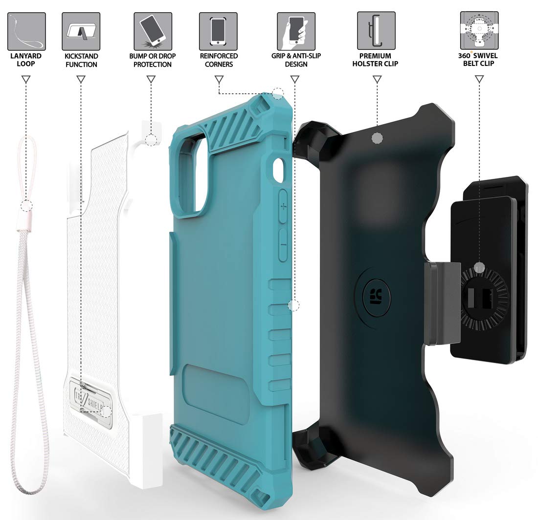 Military Grade Rugged Case with Clip for iPhone 11 Pro Max (2019, 6.5