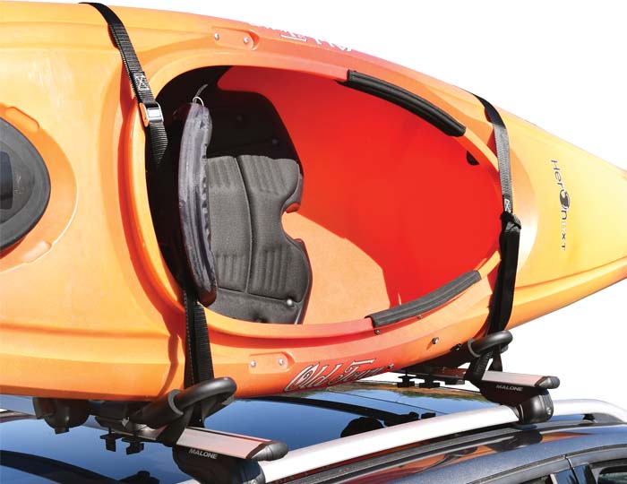 Malone FoldAway J Kayak Carrier - Lightweight & Adjustable Roof Rack System for Kayaks, Canoes & SUVs - Perfect for Road Trips, Camping & Water Sports Adventures