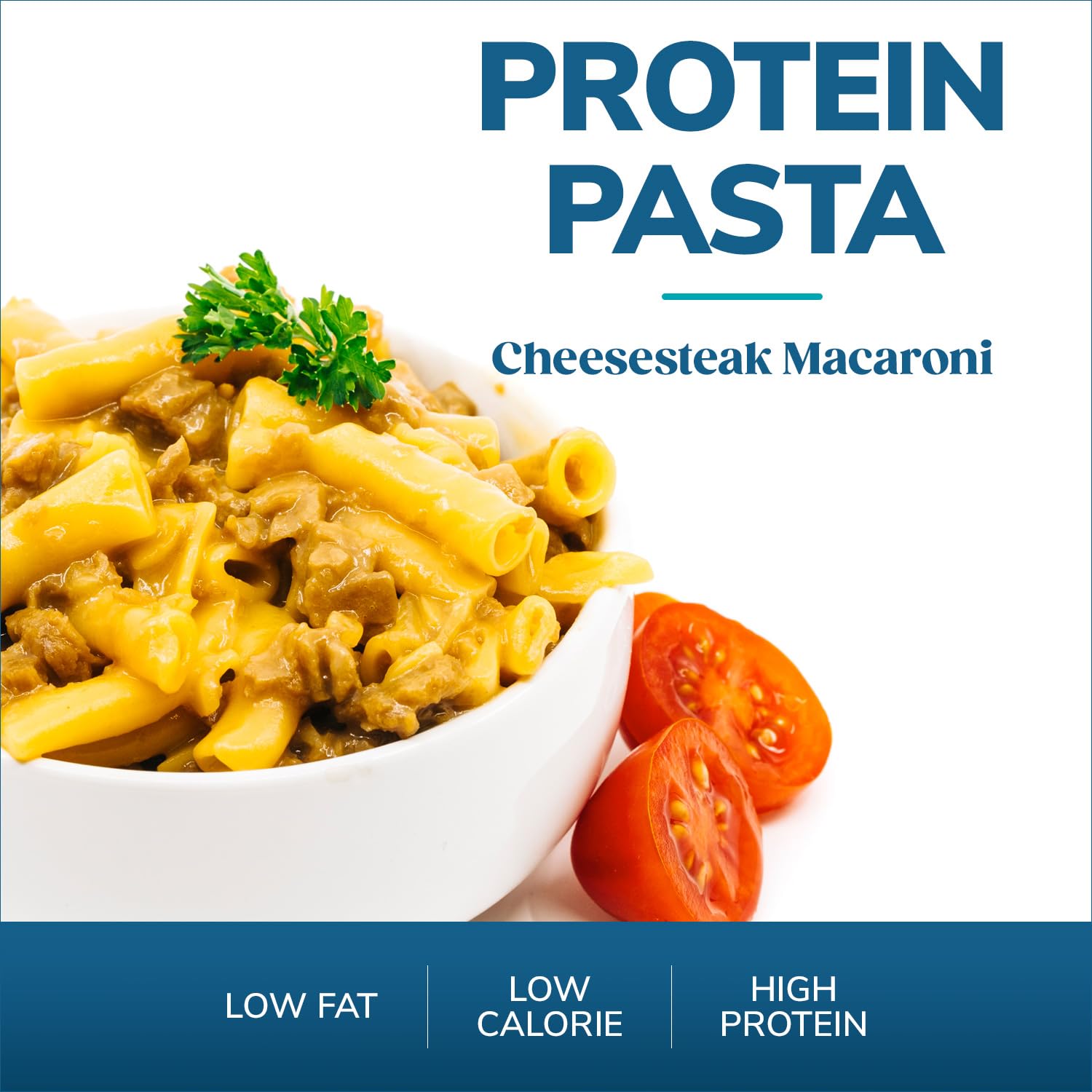 WonderSlim Protein Pasta - Cheese Steak Macaroni, Low Calorie High Protein Pasta (140 Calories, 12g Protein, 7 Pack) | Perfect for Weight Loss, Keto Diet & Healthy Meal Prep