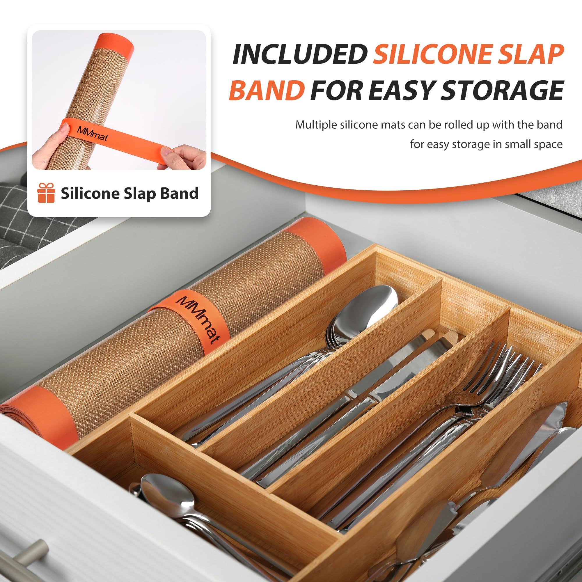 Premium Non-Stick Silicone Baking Mats Set of 6 - Food Grade, Heat Resistant, Reusable & Non-Slip for Cookies, Pastries, Bread - Perfect for Oven, Countertop & Kitchen Use