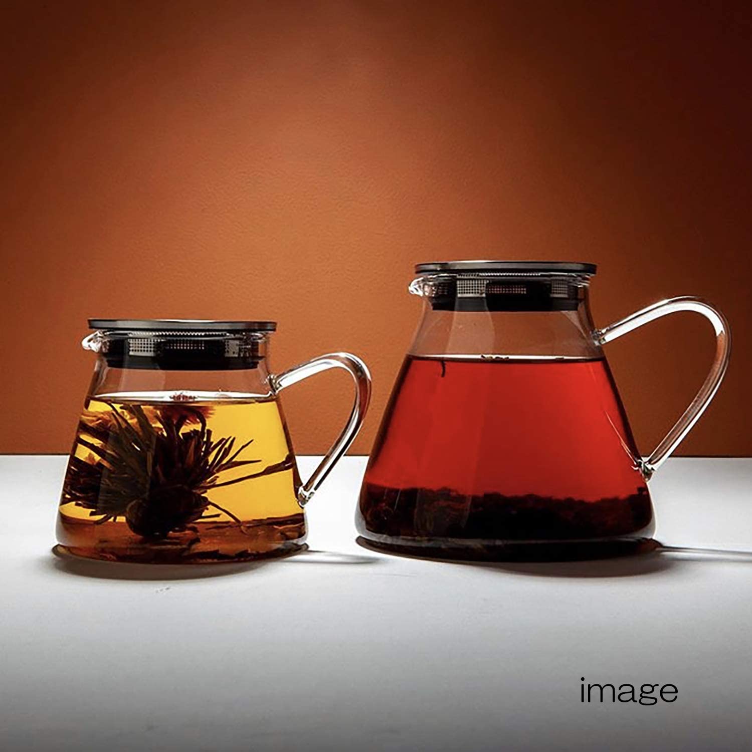 Premium FORLIFE Fuji Glass Teapot with Removable Stainless Steel Filter - 18oz/500ml, Perfect for Loose Leaf Tea, Herbal Infusions & Iced Tea Brewing - Ideal for Home, Office & Gift Giving