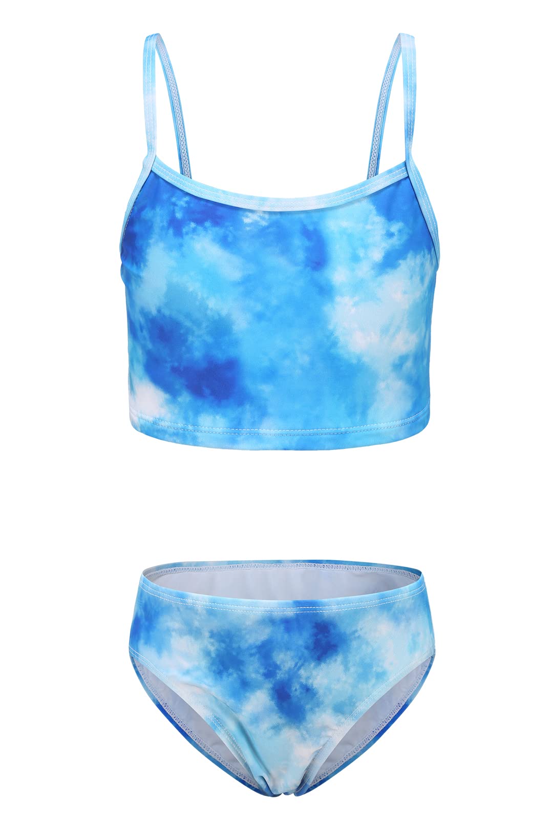 Tie Dye Bikini Set for Girls 3-16 Years | Hawaiian Print Two Piece Swimsuits | Beachwear & Pool Party Outfit