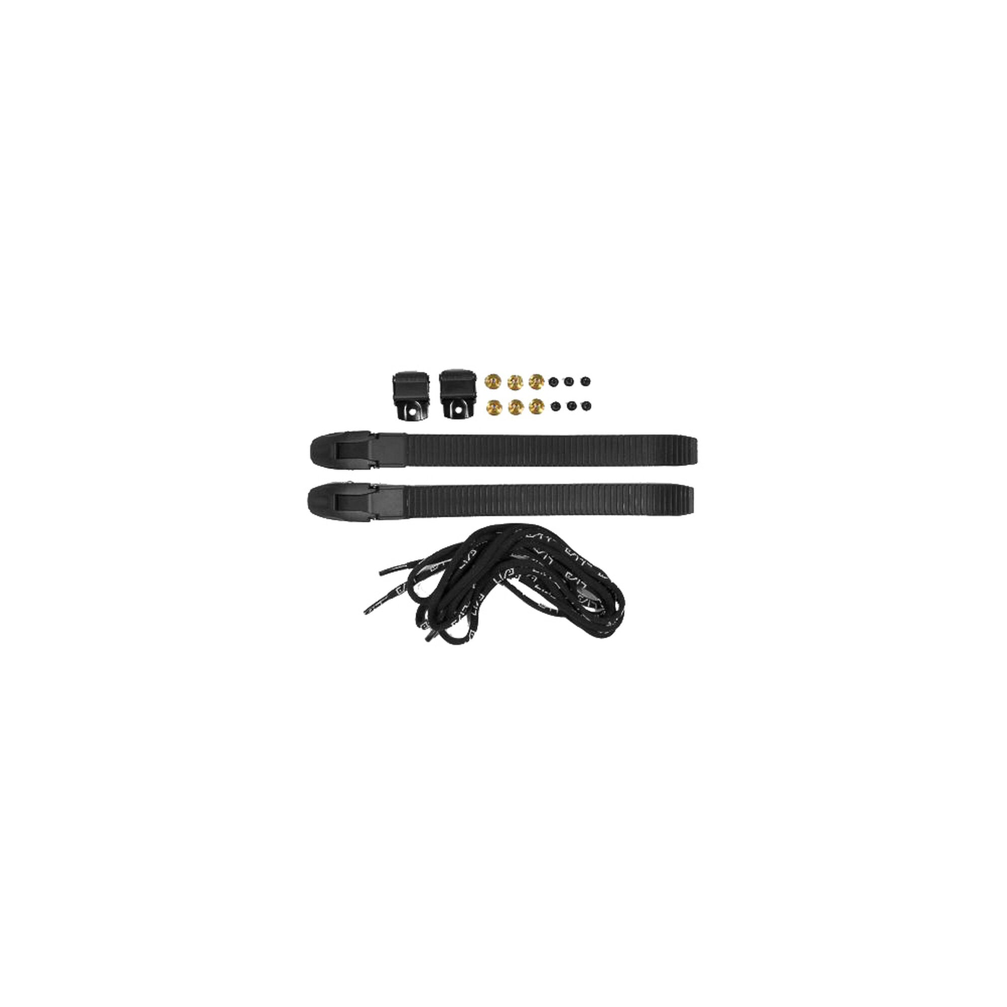 Black Buckle Set with Receptor, Laces & Screws - Left & Right - Perfect for Boots, Belts & DIY Leather Crafting