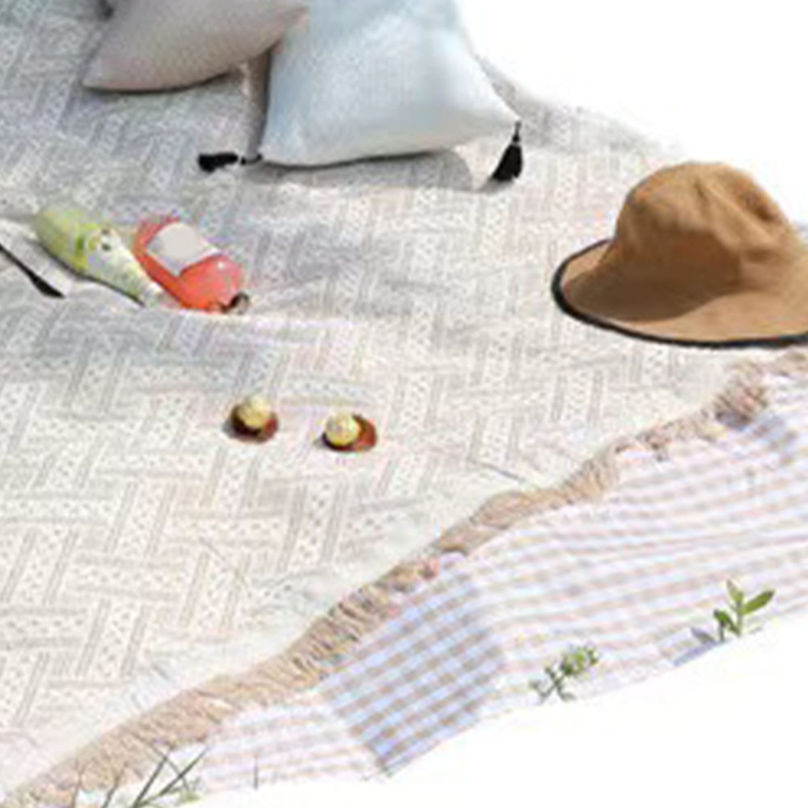 Tnfeeon Waterproof Picnic Blanket - Machine Washable Polyester Blend Outdoor Mat for Beach, Park, Camping & Picnics | Sandproof & Lightweight for Travel & Family Gatherings