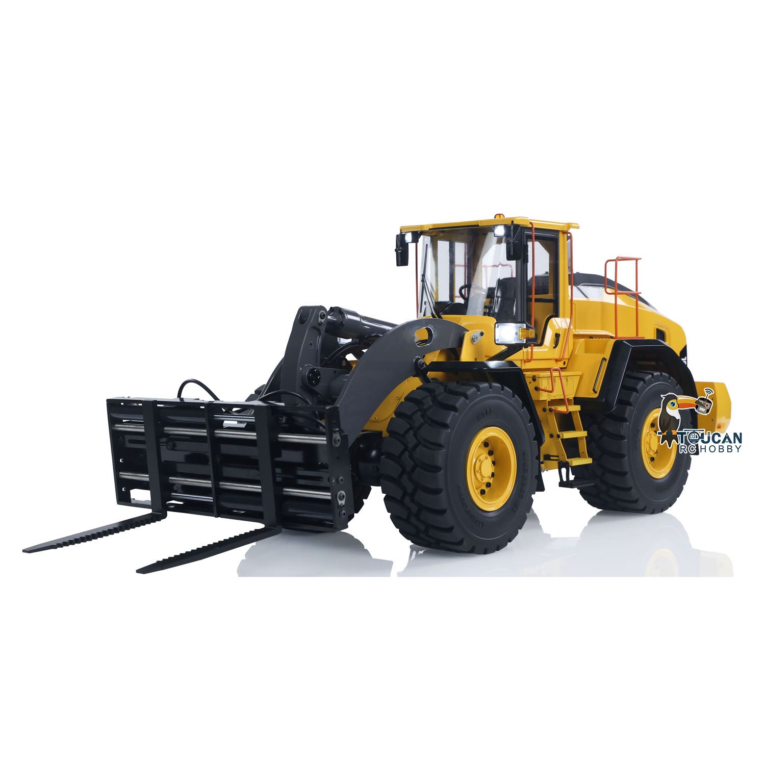 1/14 Scale RC Hydraulic Loader E260L - Metal Remote Control Construction Vehicle with Flysky ST8 Radio, Locking Differential & Fork Coupler - Perfect for Construction Simulation, Backyard Digging & RC Hobby Enthusiasts