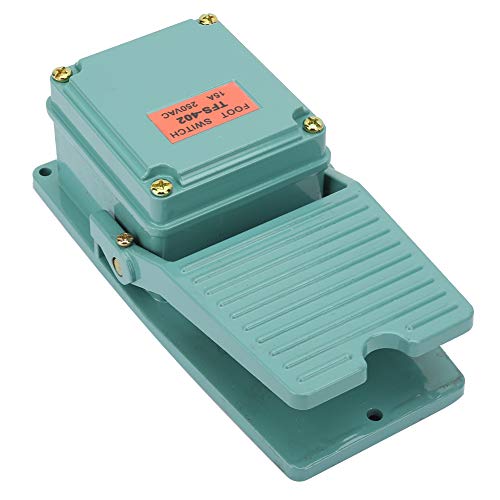 Precise Non-Slip 15A/250V Foot Control Switch TFS-402 Treadle Switch for Grinder Lathe - Heavy Duty Pedal Switch for Woodworking, Metalworking & Industrial Machinery