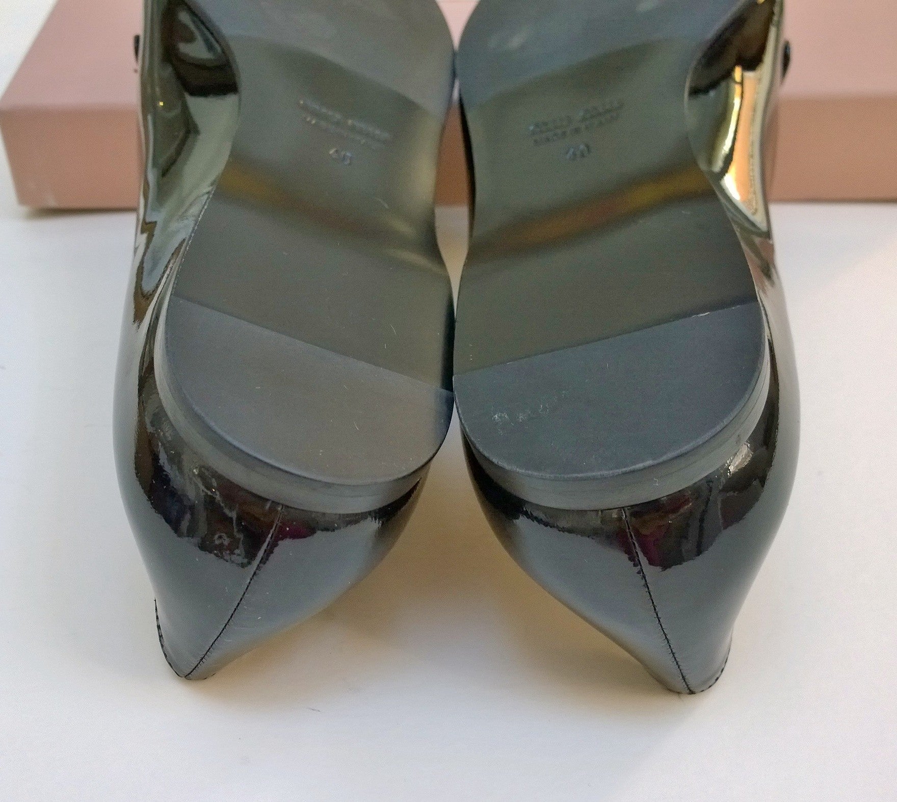 Miu Miu Black Patent Leather Loafers Women's Flat Shoes - Comfortable & Stylish for Work, Office & Casual Outfits