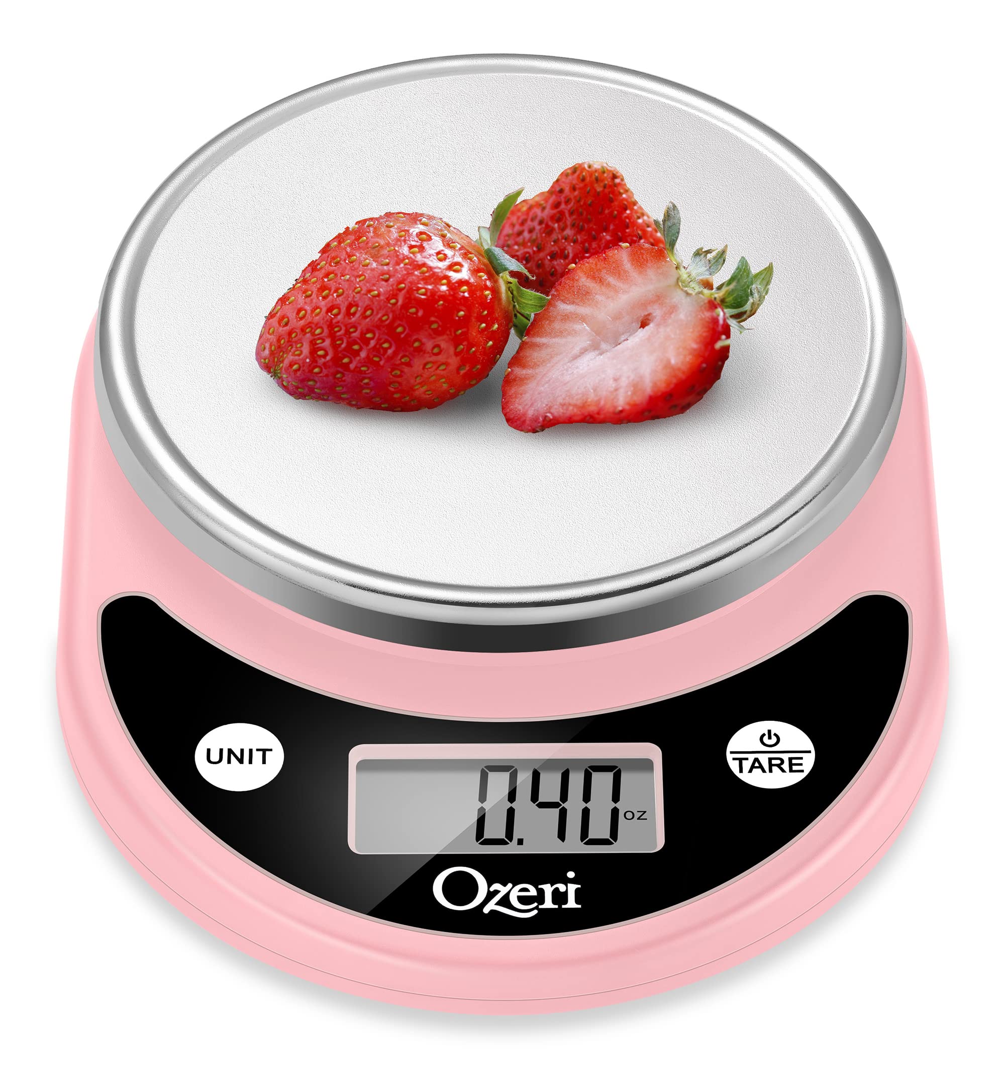 Ozeri Pronto Digital Kitchen Scale - Multifunction Food Scale with Precision Weighing, 11 lbs Capacity, Crystal Rose Design - Perfect for Baking, Cooking, and Portion Control