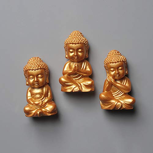 3-Piece Lifelike Buddha Fridge Magnets - Strong Magnetic Refrigerator Magnets for Kitchen, Office & Wall Decor - Perfect for Home, Office & Spiritual Spaces