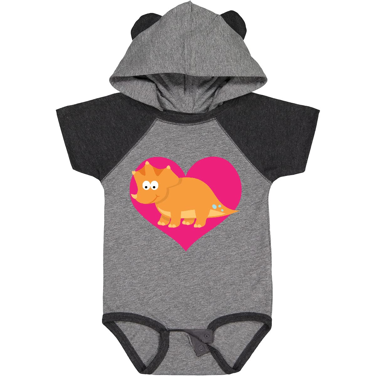 Inktastic Dinosaur Triceratops Girls Baby Bodysuit - Cute Dino Graphic Onesie for Infants & Toddlers - Perfect for Playtime, Daycare & Family Photos