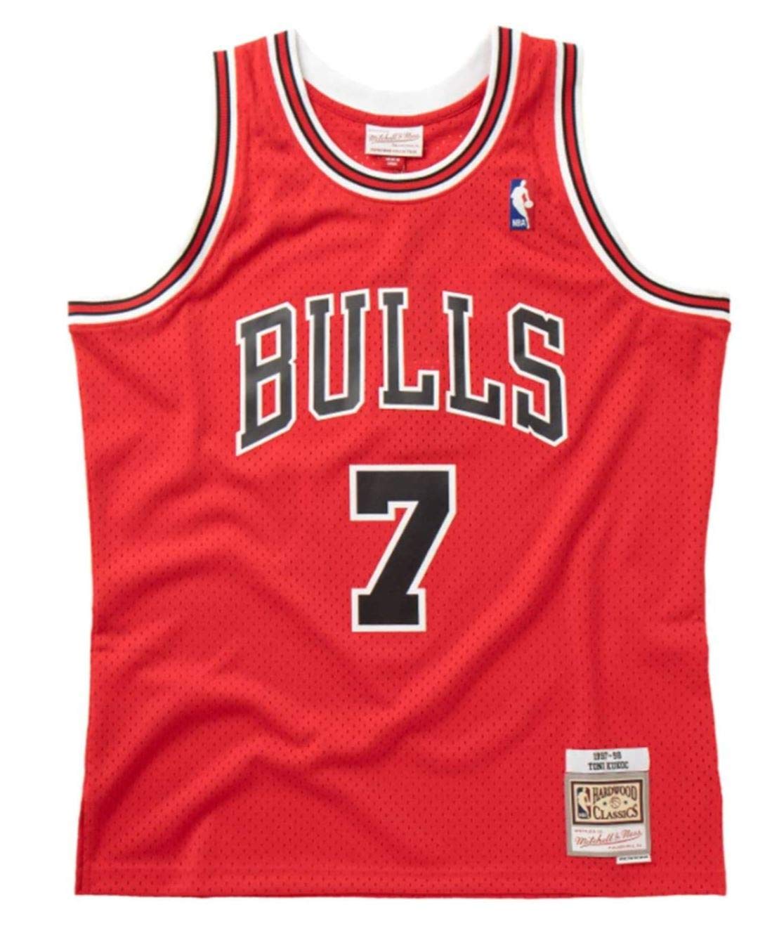 Mitchell & Ness Toni Kukoc Chicago Bulls 1997 Men's Red Swingman Basketball Jersey - Vintage NBA Fan Gear for Game Day & Sports Collectibles