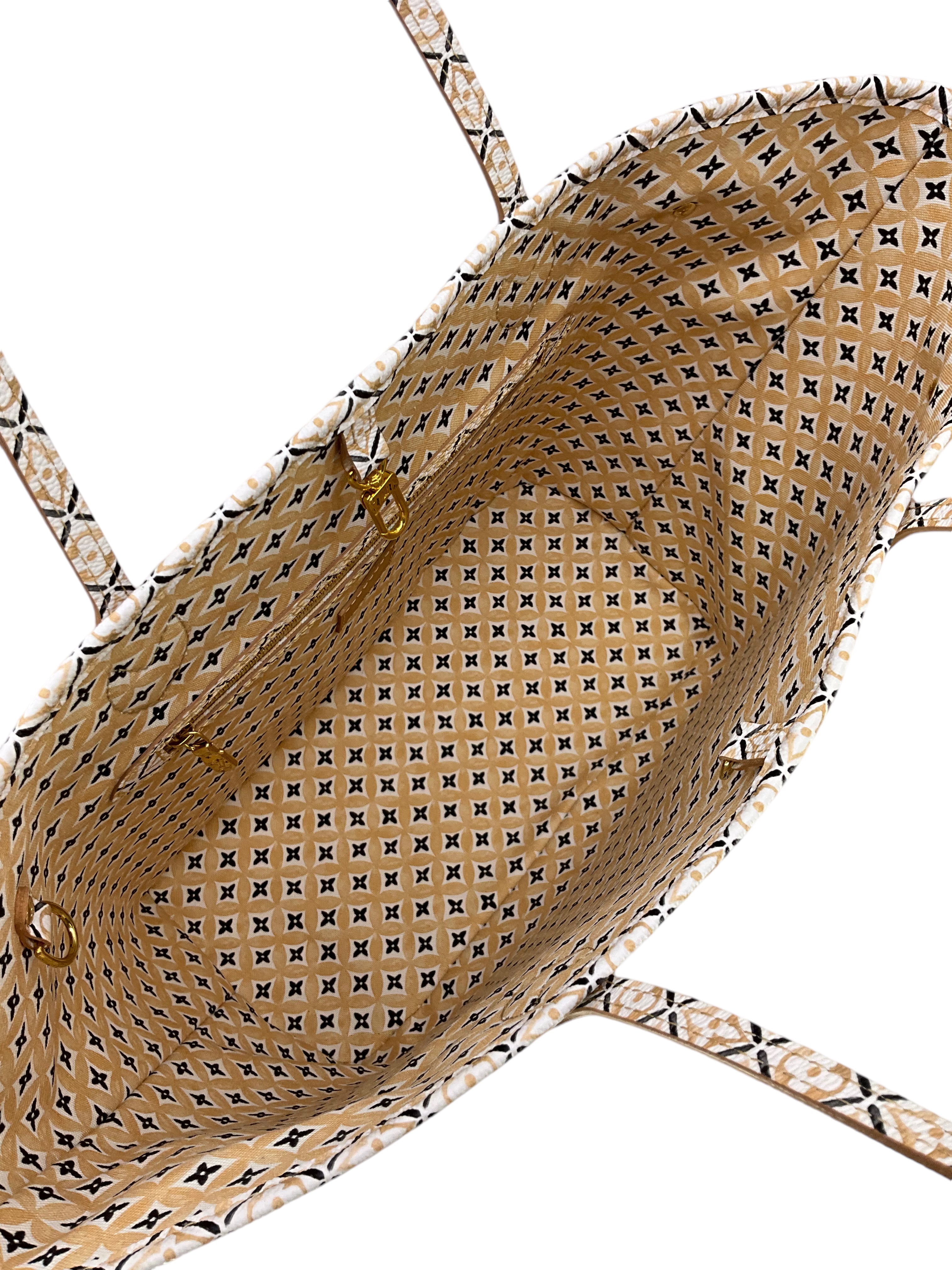Authentic LOUIS VUITTON Monogram Giant By The Pool 2.0 Neverfull MM Tote Bag with Pochette - Luxury Designer Beach Tote for Women, Perfect for Poolside, Vacation & Summer Travel Accessories