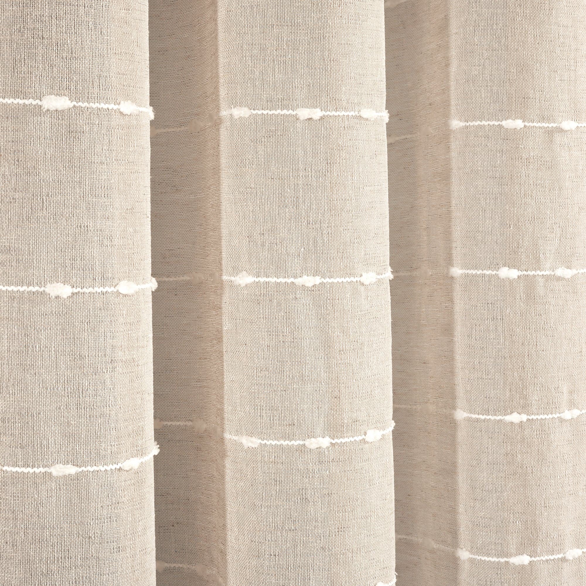 Farmhouse Style Textured Grommet Sheer Curtains - Ultra Wide Window Panels for Living Room, Bedroom & Dining Room Decor