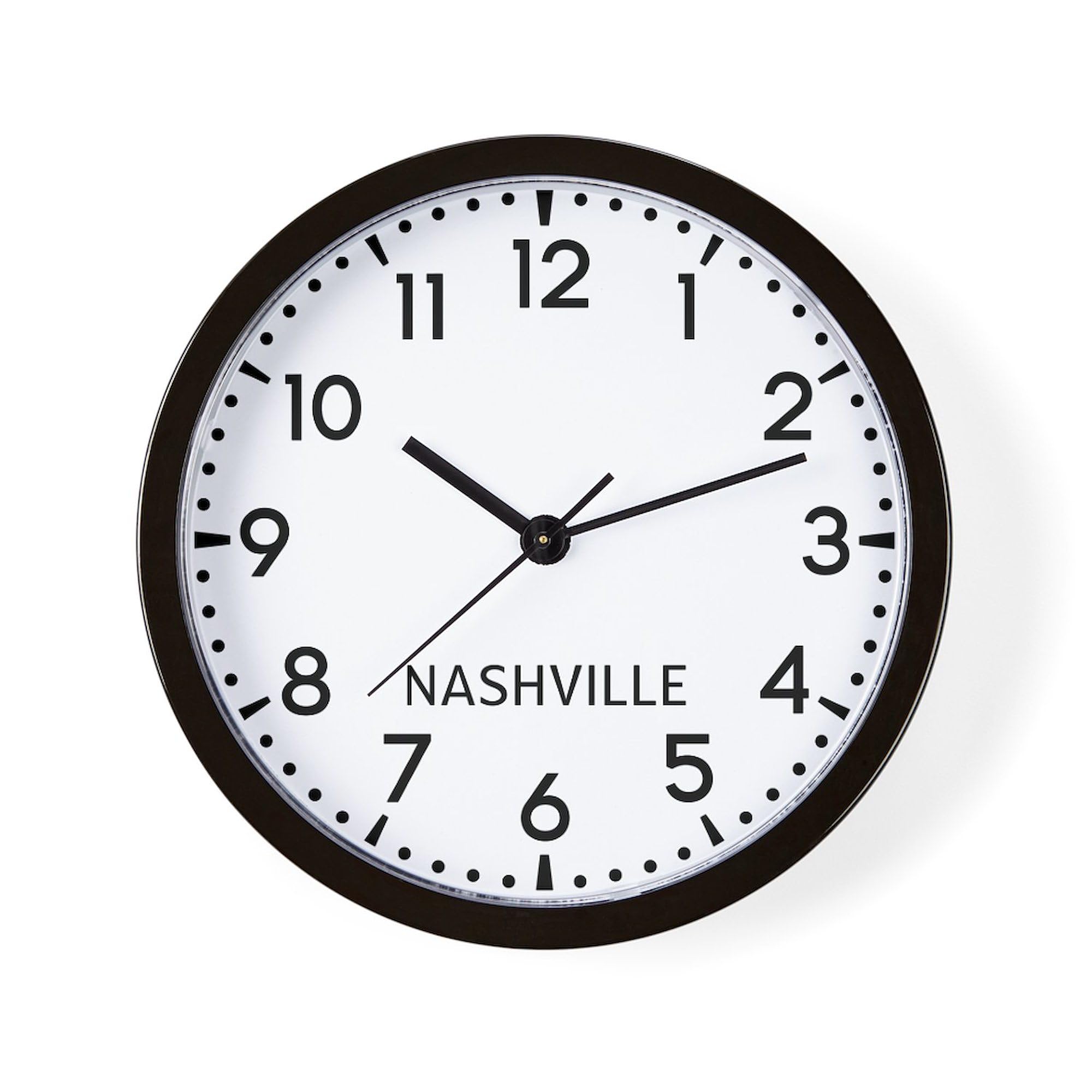 Nashville Newsroom 10-Inch Wall Clock - Decorative Clock for Living Room, Kitchen, Office & Home Decor - Perfect for Home, Office, or Gift Giving