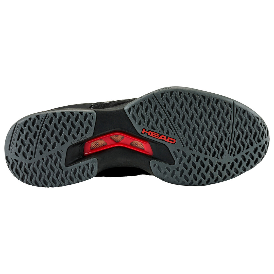 Head Sprint Pro 3.5 Men's Tennis Shoes - Lightweight Performance Court Shoes for Men (Black/Red) | Ideal for Competitive Tennis, Training & Casual Wear