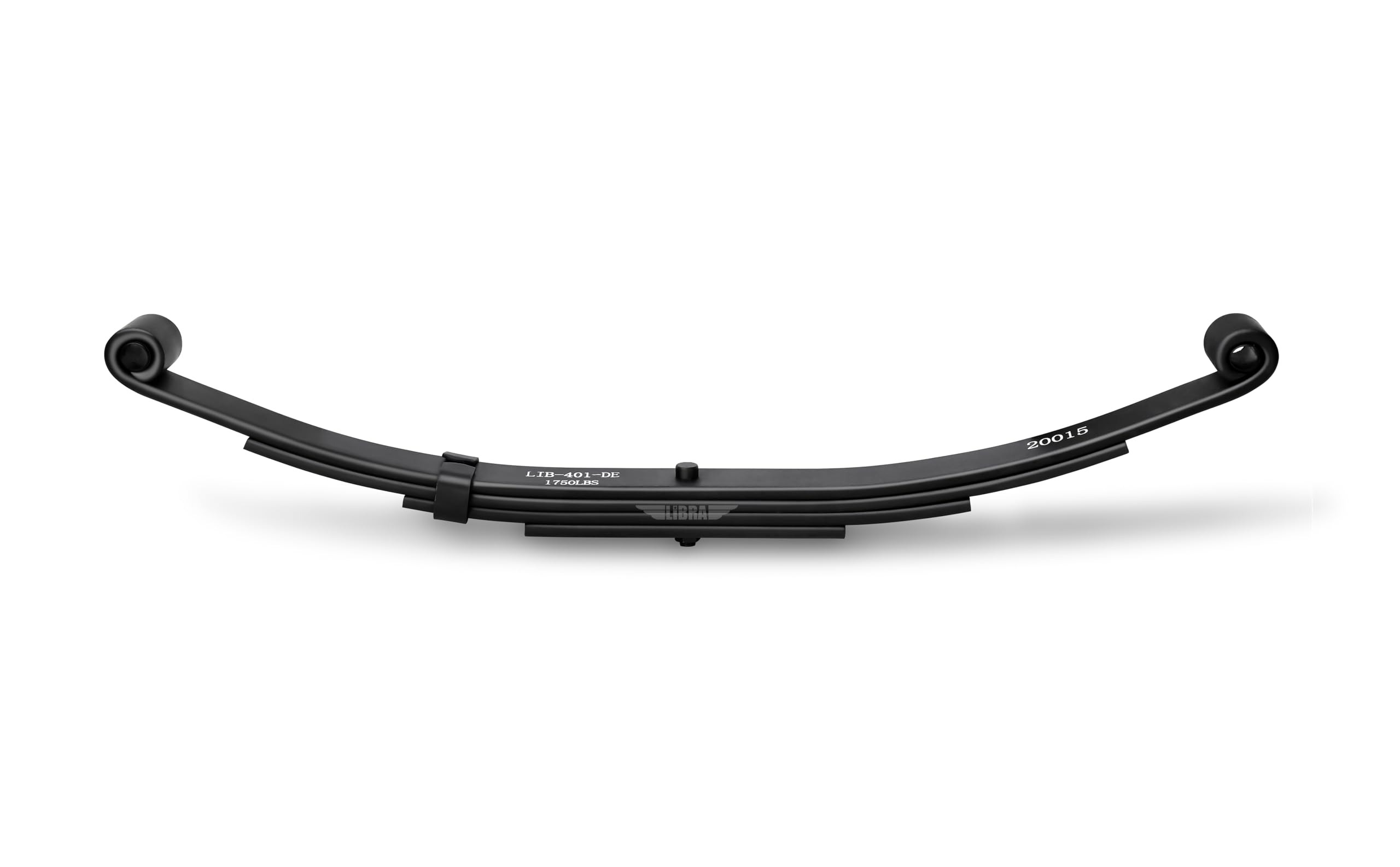 LIBRA Heavy Duty Trailer Leaf Spring - 4 Leaf Double Eye 1750lbs Capacity for 3500 Lbs Axle (Set of 1) | Perfect for Boat Trailers, Utility Trailers & RV Applications