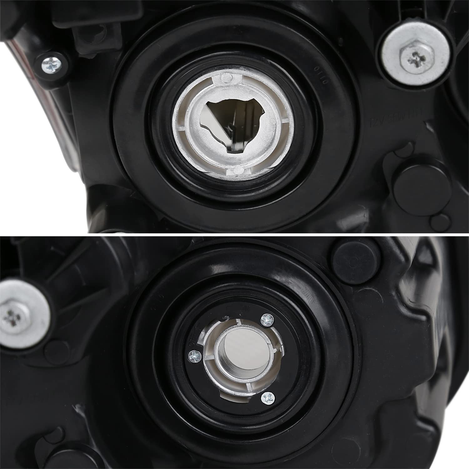 Spec-D Tuning Black Headlights for 2008-2013 Nissan Rogue - Pair LED Headlight Assembly (Left + Right) - Upgrade Your Ride with Stylish Nighttime Visibility