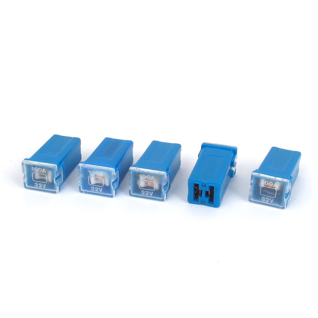 uxcell 100A 32V Female PAL Slow Blow Fuse 5Pcs Blue - Automotive, Marine & Solar Power System Protection