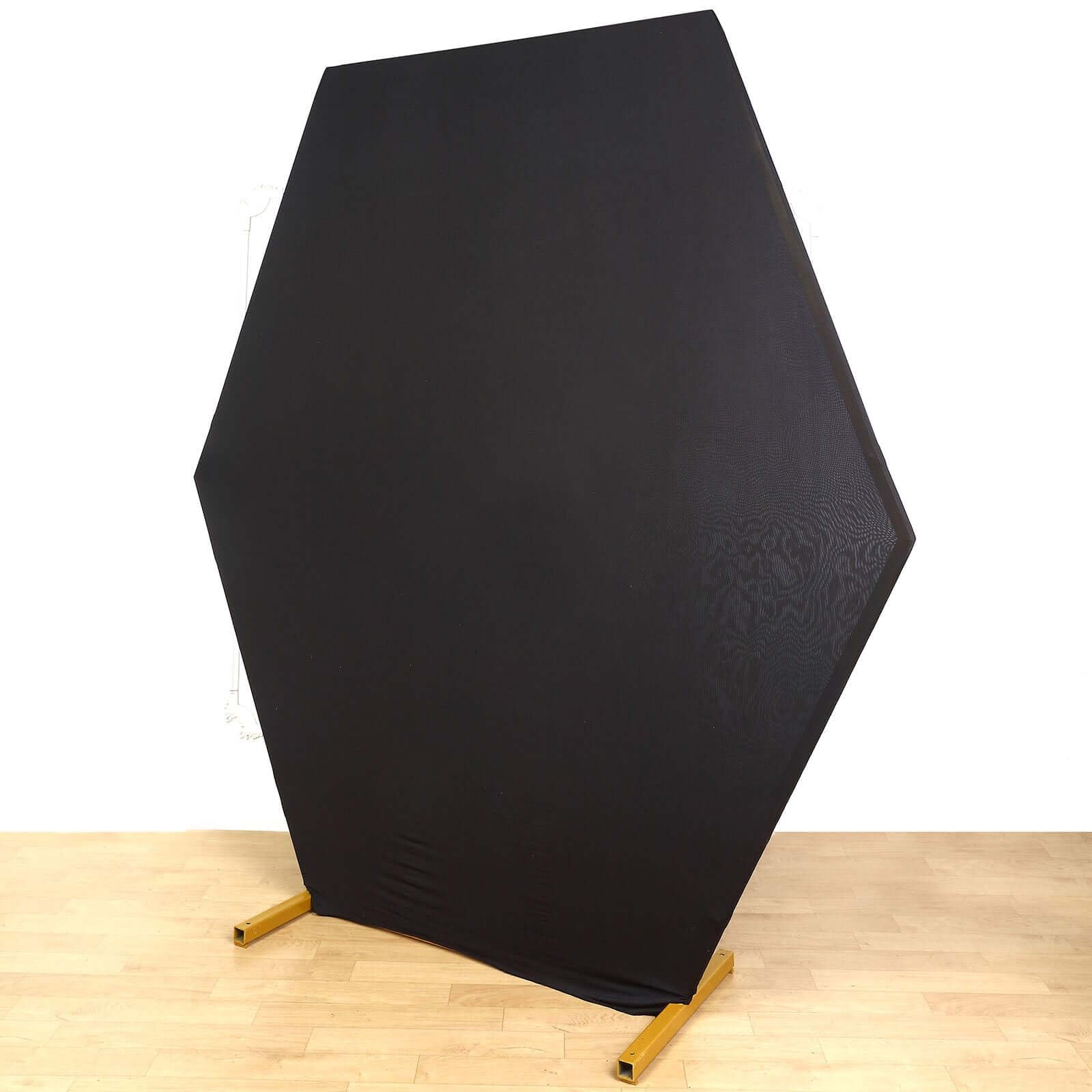 8ft Black 2-Sided Spandex Wedding Arch Cover for Outdoor Ceremonies