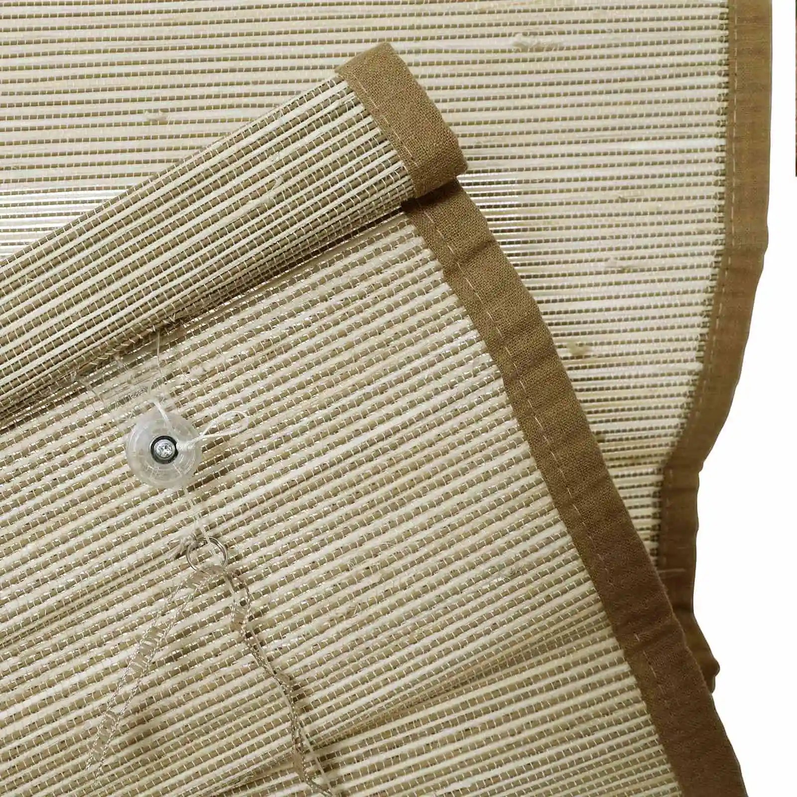 Motorized Window Woven Bamboo Shades - Remote Control Roller Blinds for Privacy & Sun Protection - Perfect for Living Room, Bedroom & Office
