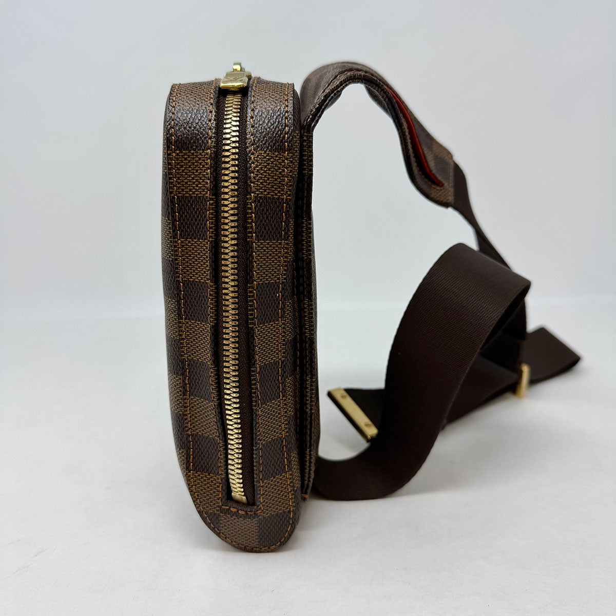 Louis Vuitton Damier Ebene Geronimos Belt Bag for Women - Luxury Waist Pack Fanny Pack - Perfect for Travel, Shopping & Everyday Use