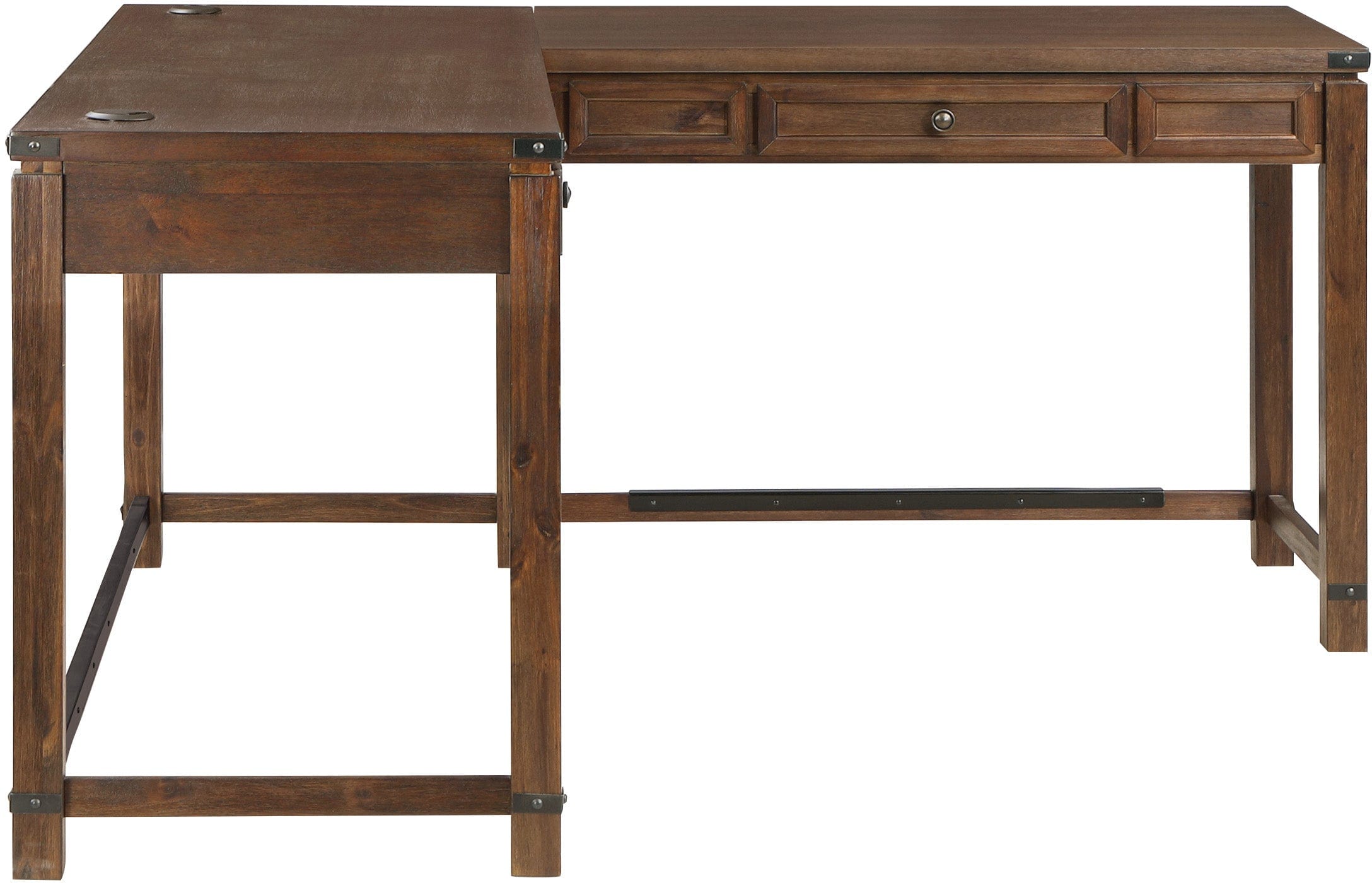 Office Star Baton Rouge L-Shaped Sit Stand Lift Desk [BTLL2937] - Adjustable Height Standing Desk for Home & Office, Ergonomic Workstation for Productivity & Comfort