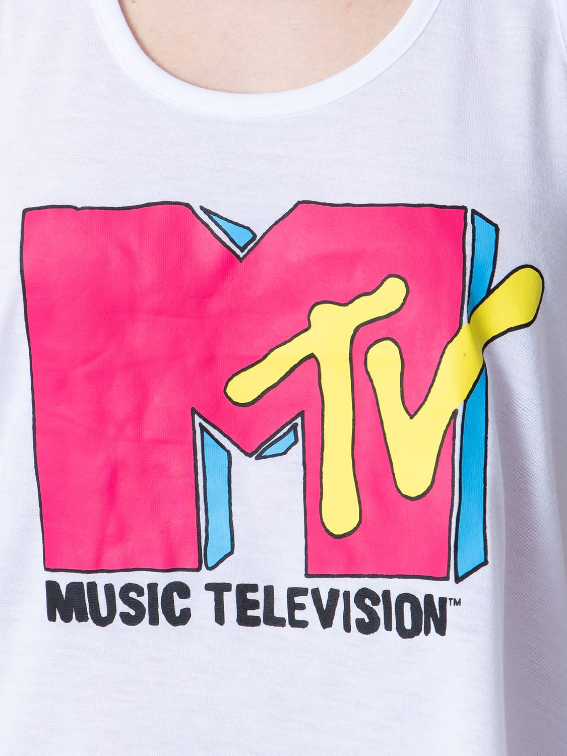 INTIMO MTV Women's Music Television Logo Sleep Pajama Set - Short Sleeve Tank Top & Shorts for Lounge, Sleepwear & Casual Comfort
