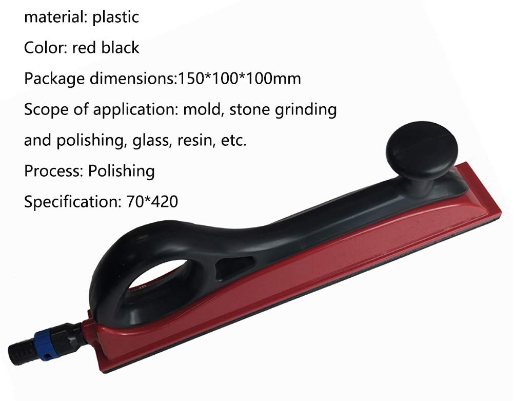 Dust-Free Dry Grinding & Vacuum Cleaning Hand/Push Plate - Metal Polishing Tool for Sheet Metal Spray Painting | Perfect for Auto Body Repair, Metalworking & DIY Projects