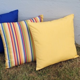 Sunbrella Outdoor Pillow Set of 2 - 20x20 Inch Waterproof Decorative Throw Pillows with Inserts, Buttercup Yellow - Perfect for Patio Furniture, Poolside Lounging & Garden Decor