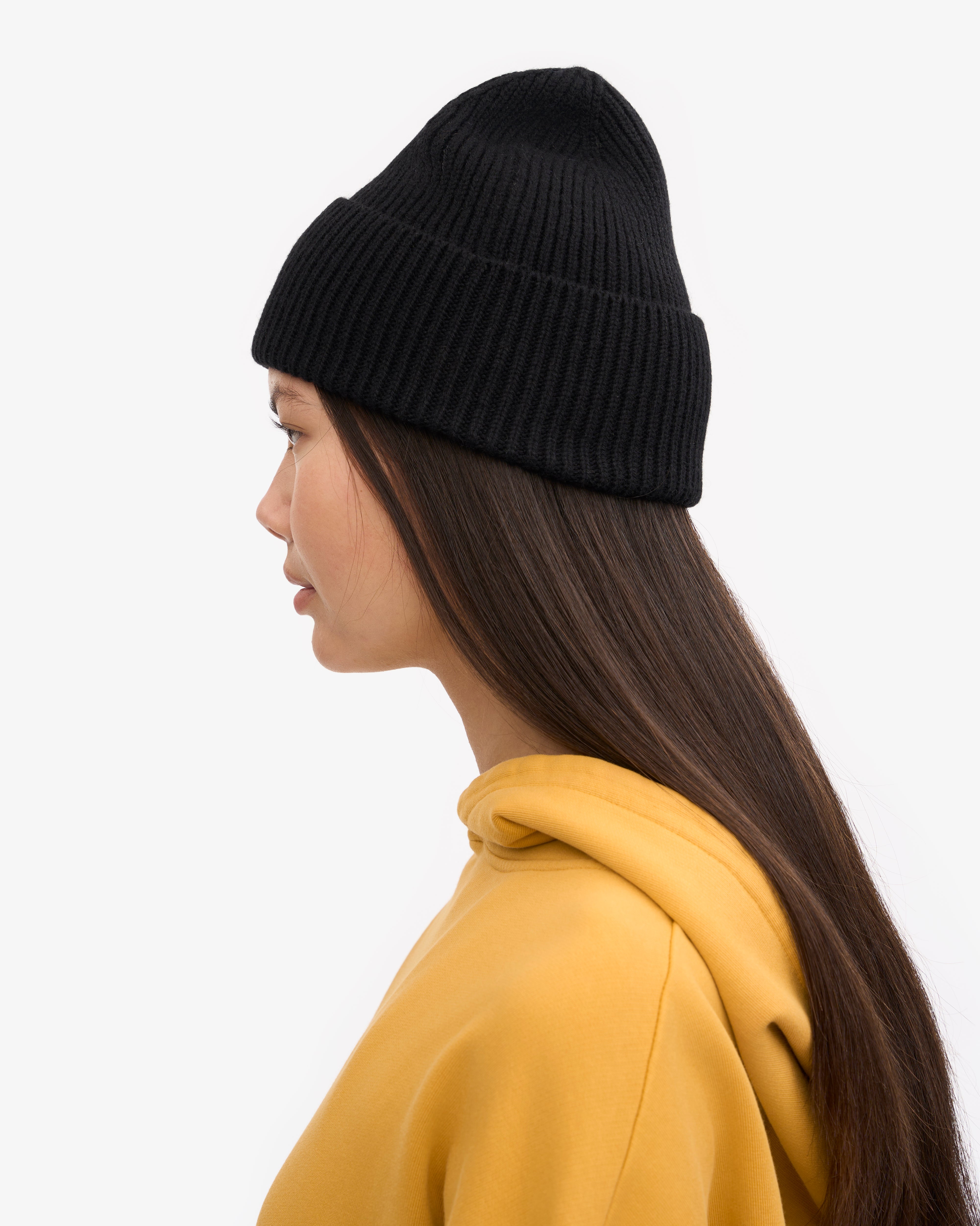 Premium Merino Wool Beanie for Men & Women - Ultra Soft Winter Hat, Deep Black - Perfect for Skiing, Hiking & Cold Weather Outdoor Activities