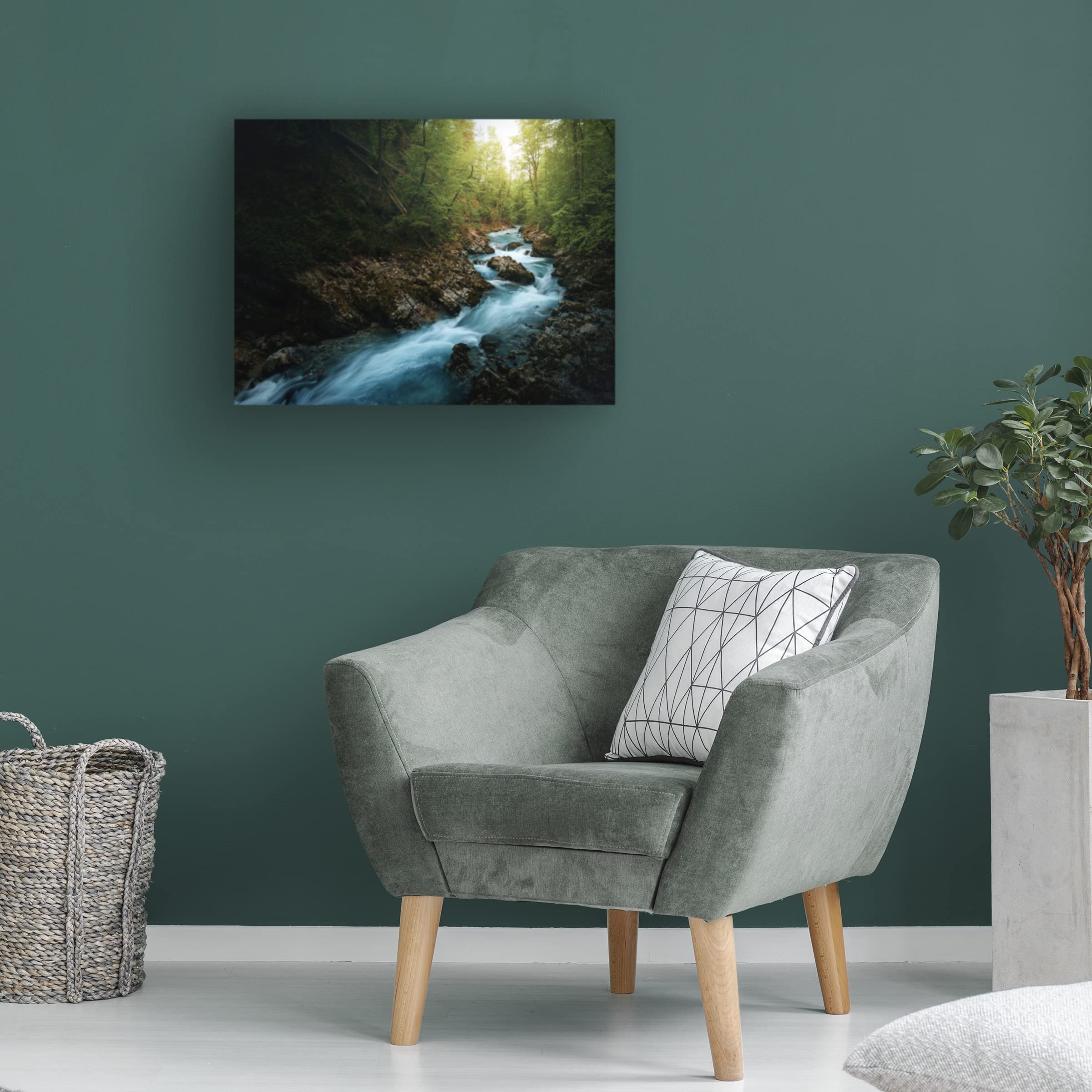 Trademark Fine Art 'Gorge 2' Canvas Wall Art by Juan Pablo - Stunning Landscape Painting for Living Room, Bedroom & Office Decor