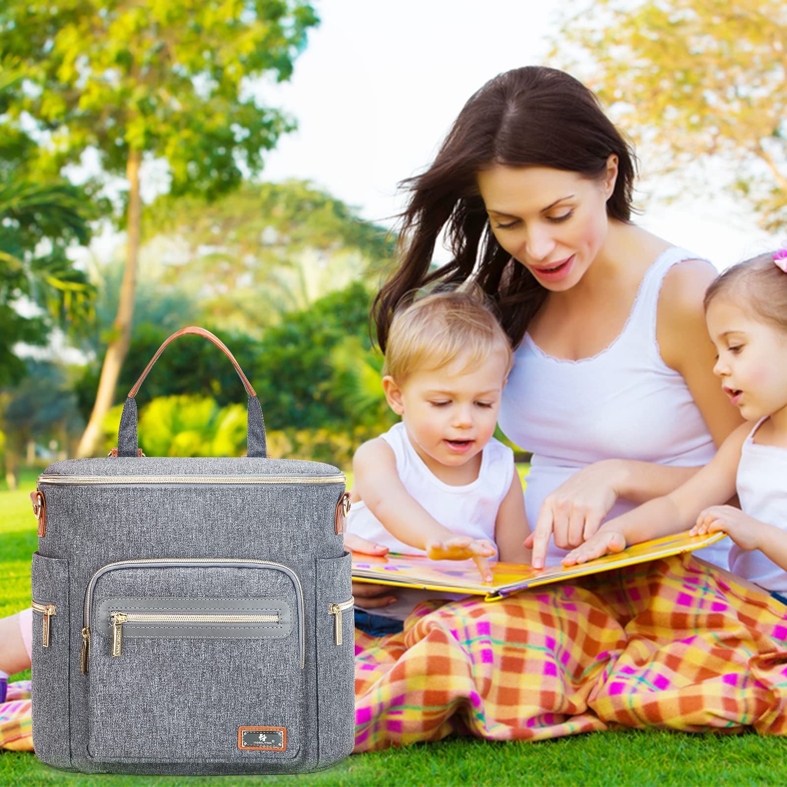 **Waterproof Diaper Backpack for Moms & Dads – Large Multifunctional Baby Changing Bag with Insulated Pocket, Travel Backpack for Parents – Perfect for Daycare, Travel & On-the-Go Parenting**