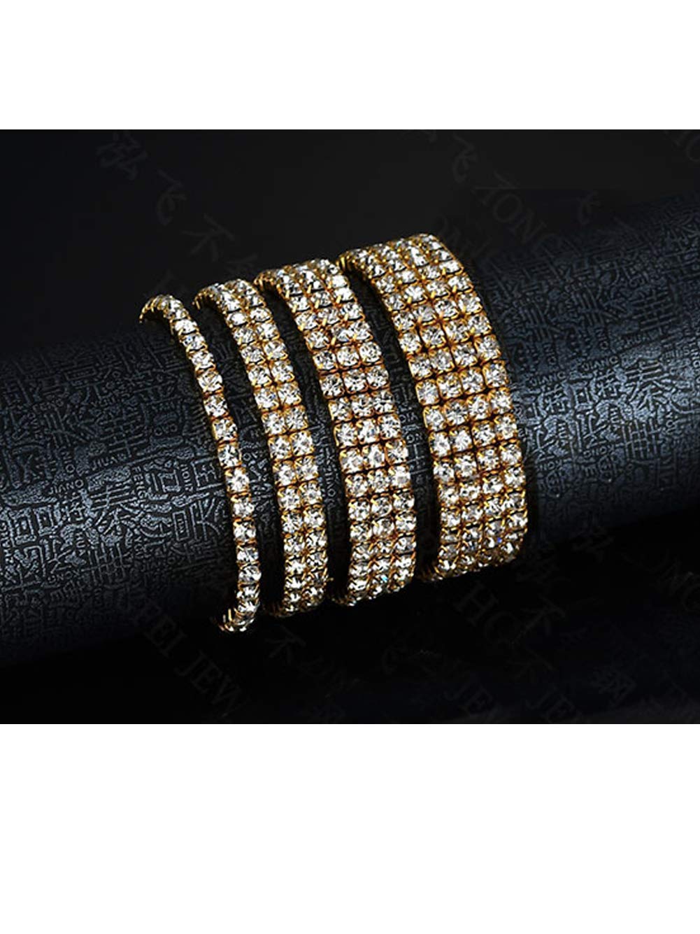 Zealmer Sparkle Multicolor Rhinestone Stackable Stretch Bracelets for Women - Fashion Jewelry Gift for Birthday, Party & Everyday Wear